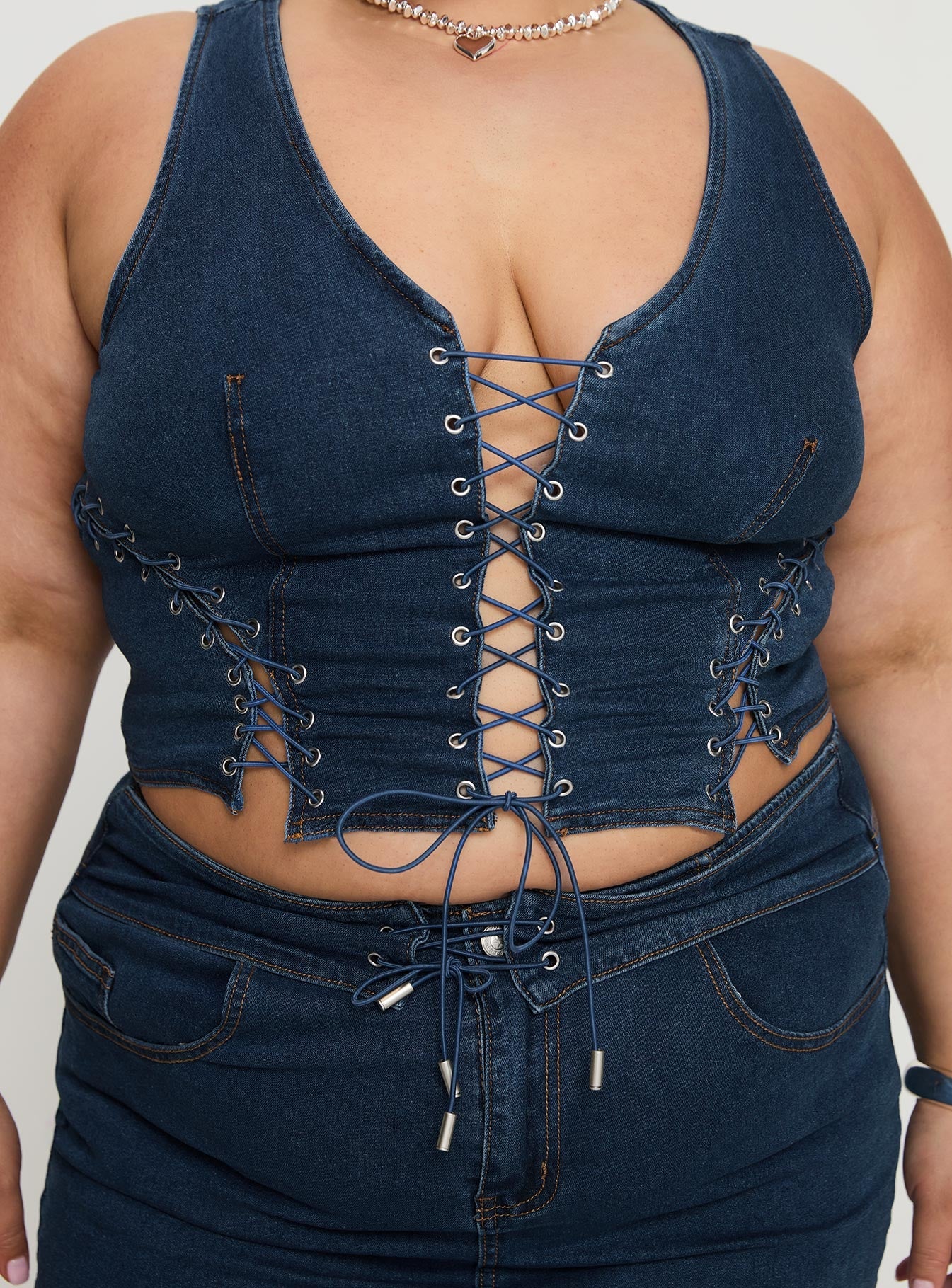 Edenette Top Mid Blue Wash Curve - Image 6