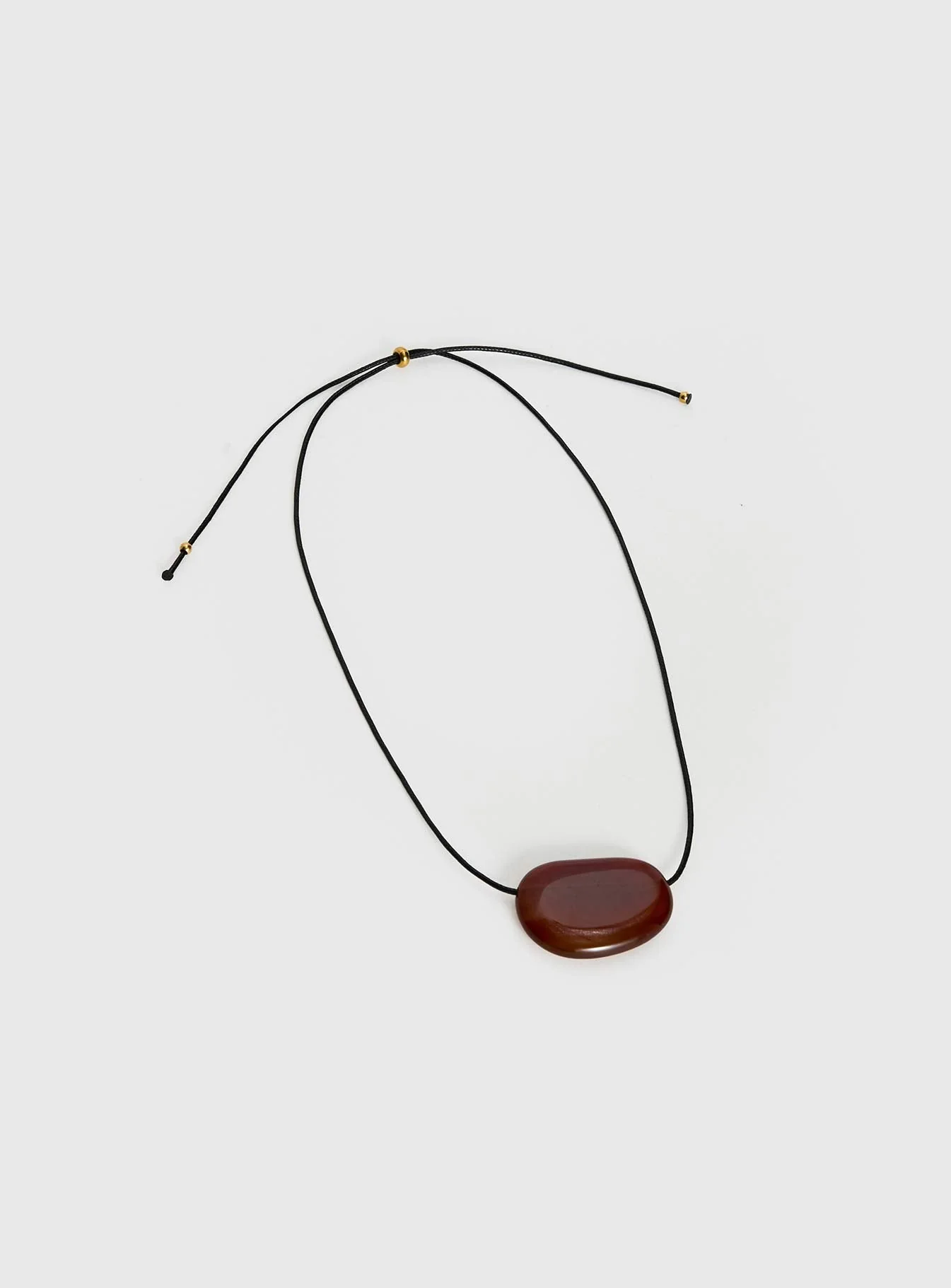 Edern Pebble Pendant Necklace Red - Image 2