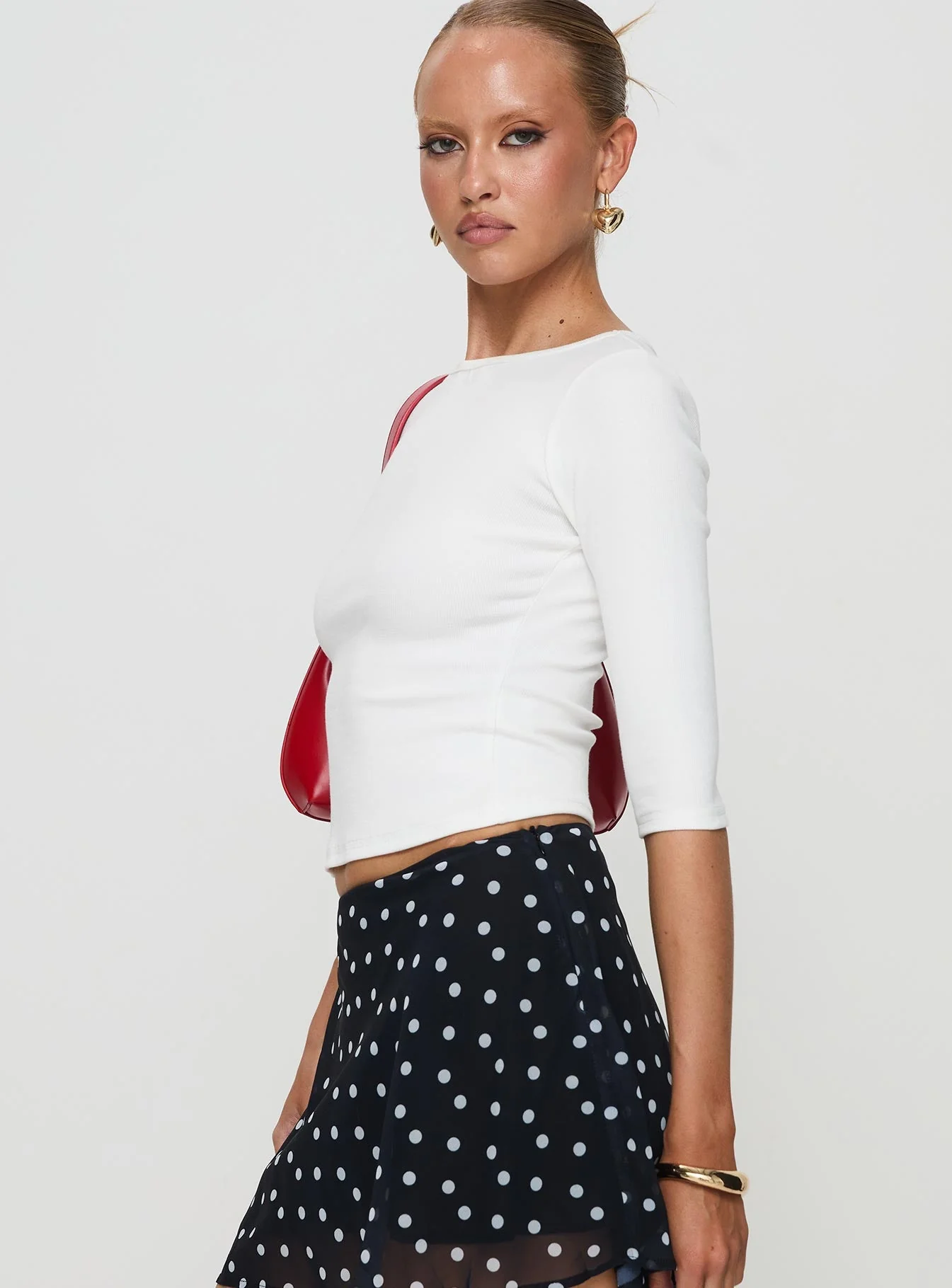 Elaia 3/4 Sleeve Top White - Image 4