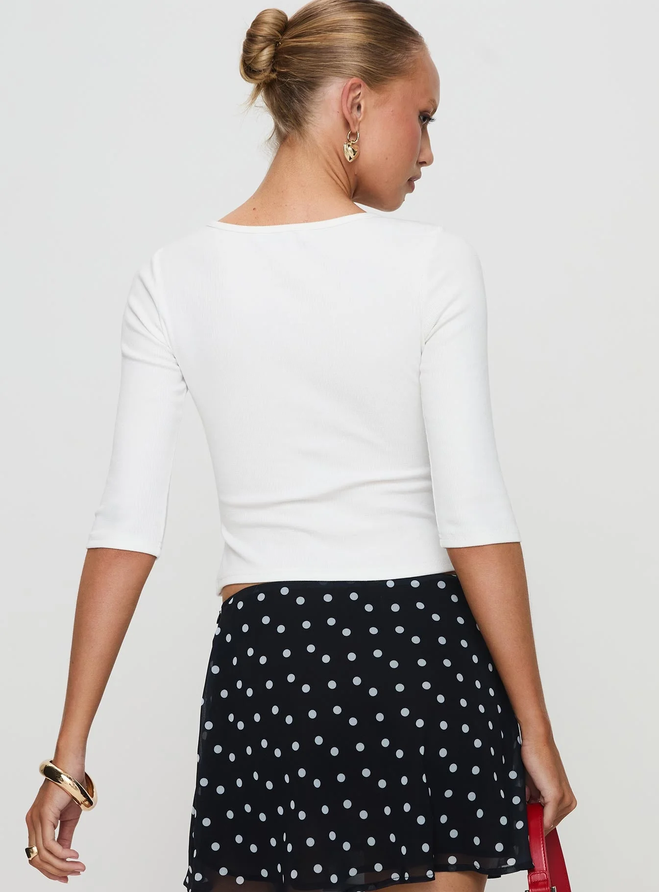 Elaia 3/4 Sleeve Top White - Image 5