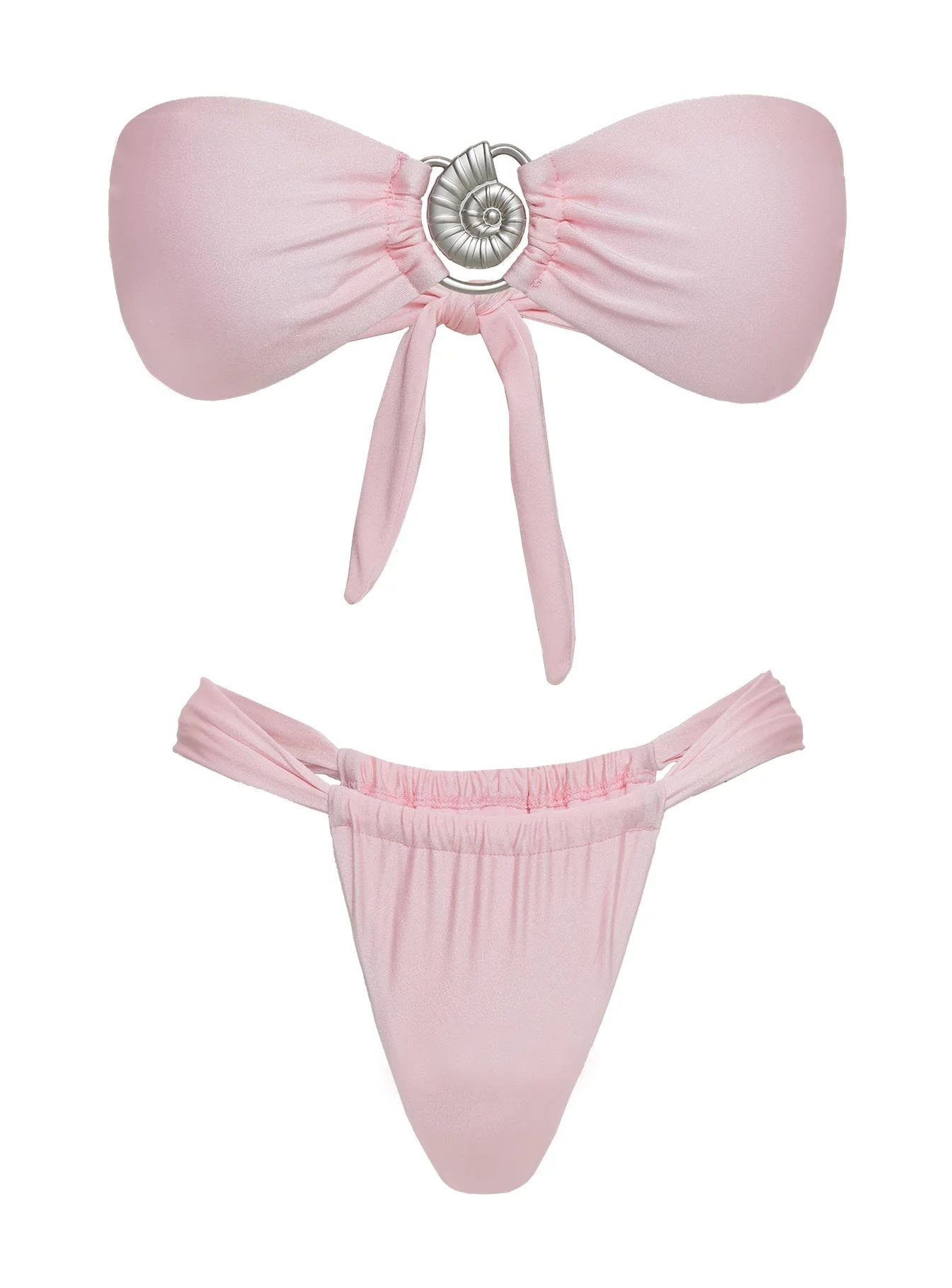 Elaila Bandeau Bikini Top Pink - Image 5