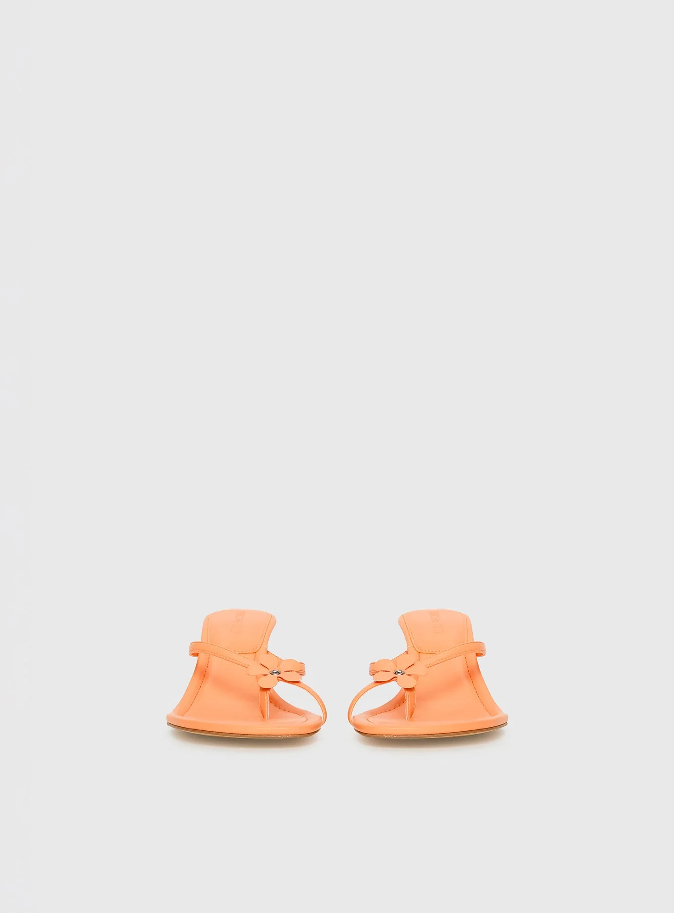 Electrified Floral Thong Heels Orange Sorbet - Image 3