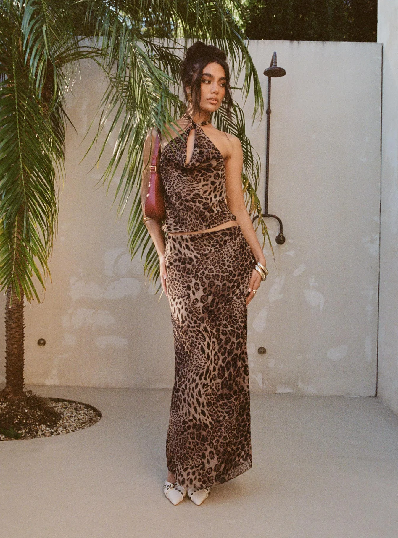 Eleganza Maxi Skirt Leopard - Image 2