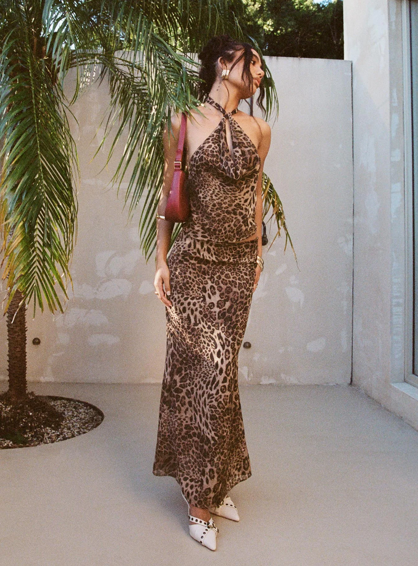 Eleganza Maxi Skirt Leopard - Image 3