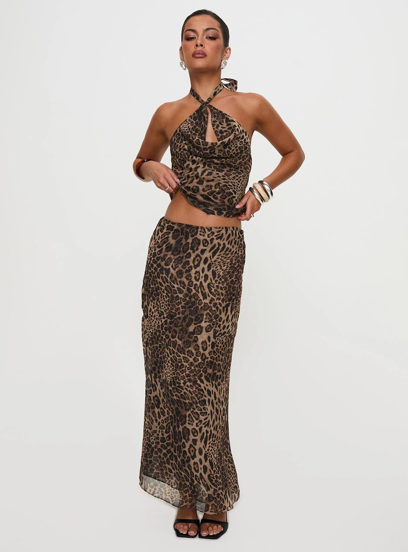 Eleganza Maxi Skirt Leopard - Image 8
