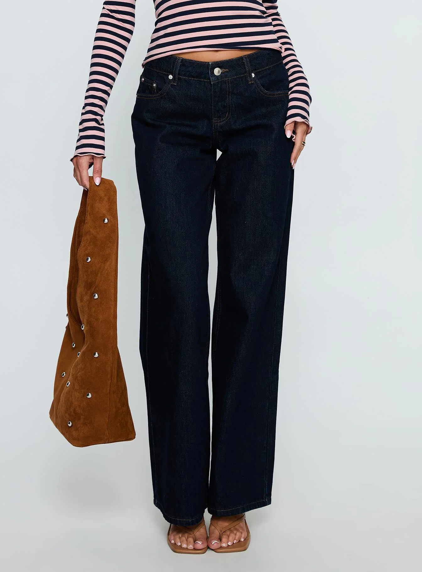 Ellanor Low Rise Straight Leg Jeans Indigo Blue - Image 2