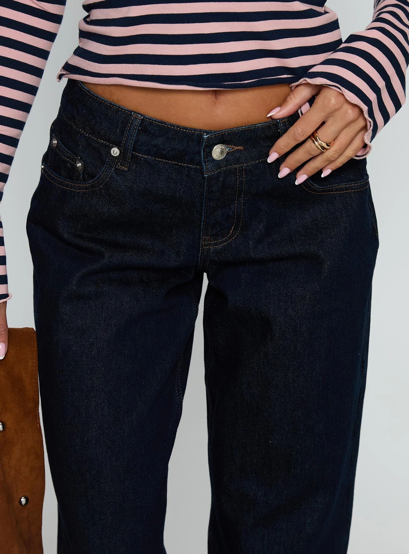 Ellanor Low Rise Straight Leg Jeans Indigo Blue - Image 6