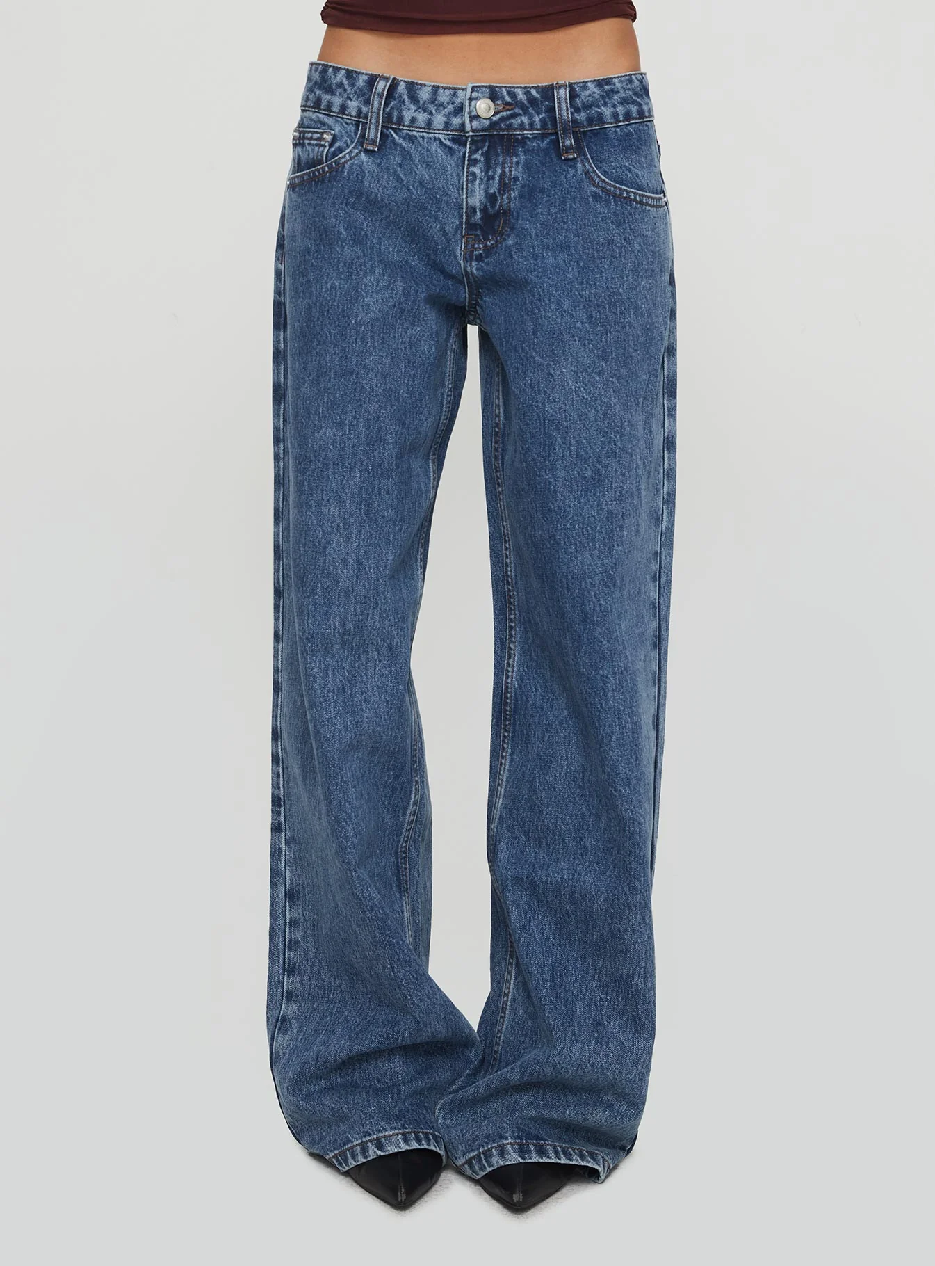 Ellanor Low Rise Slouch Denim Jean Mid Blue - Image 2