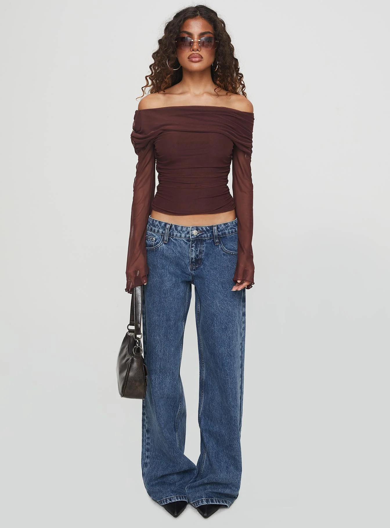 Ellanor Low Rise Slouch Denim Jean Mid Blue - Image 7