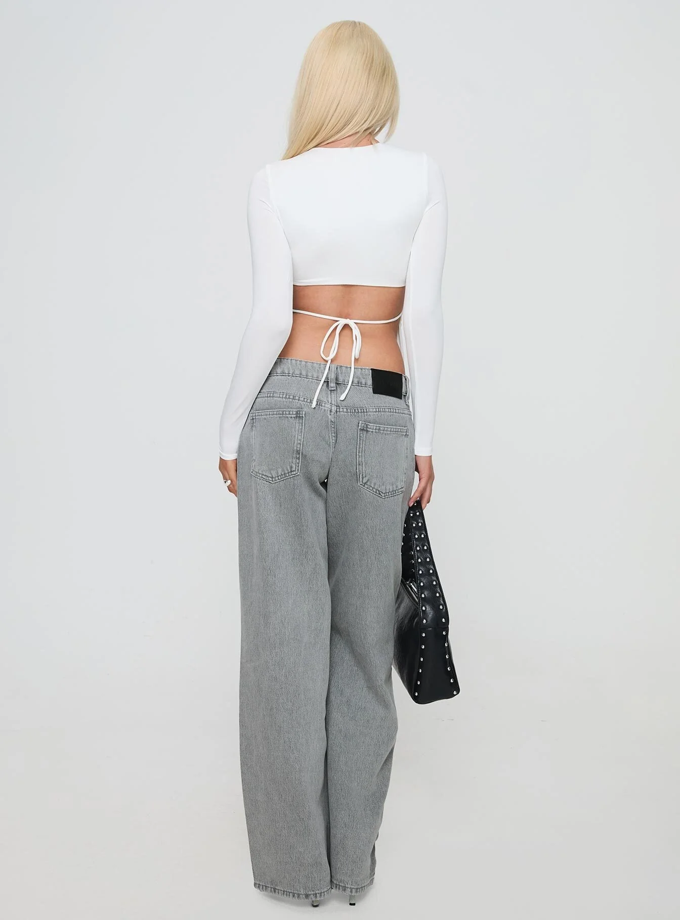 Ellanor Low Rise Straight Leg Jeans Washed Grey Petite - Image 5
