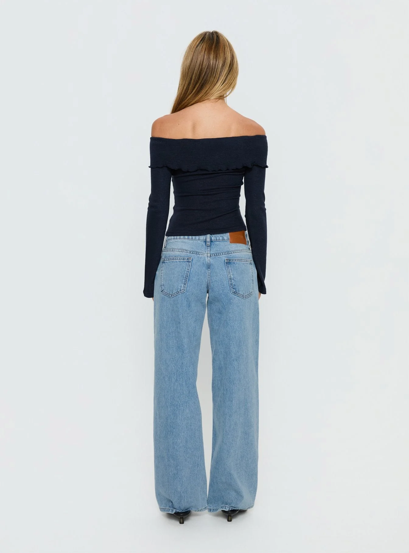 Ellanor Low Rise Slouch Denim Jean Washed Mid Blue Wash - Image 5