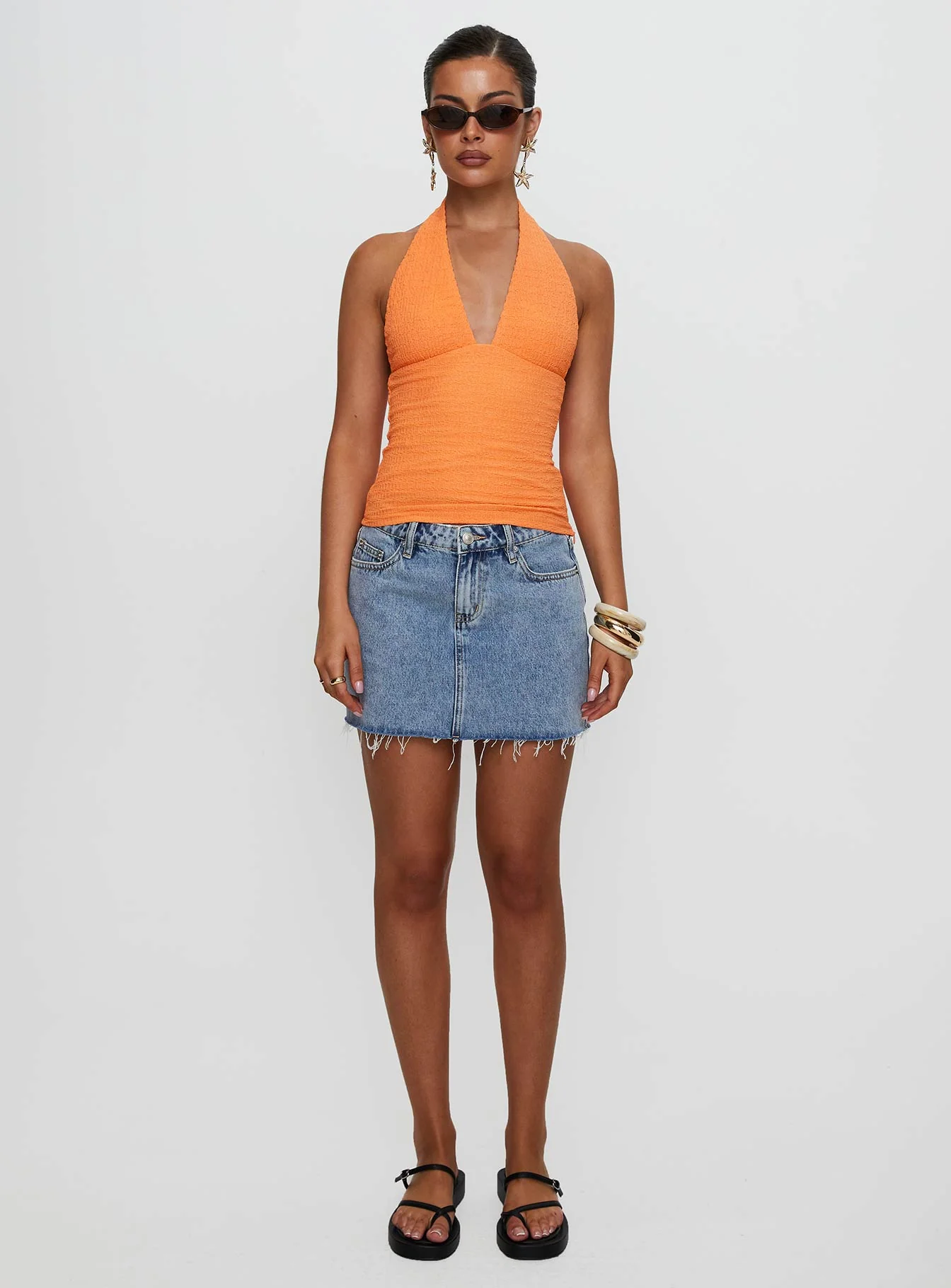 Emaline Halter Top Orange - Image 6