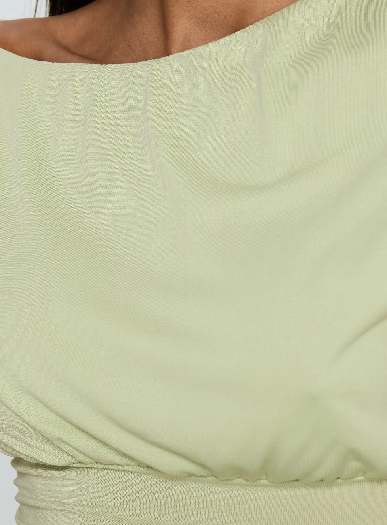 Emelyne Cinched Waist Top Pistachio - Image 6