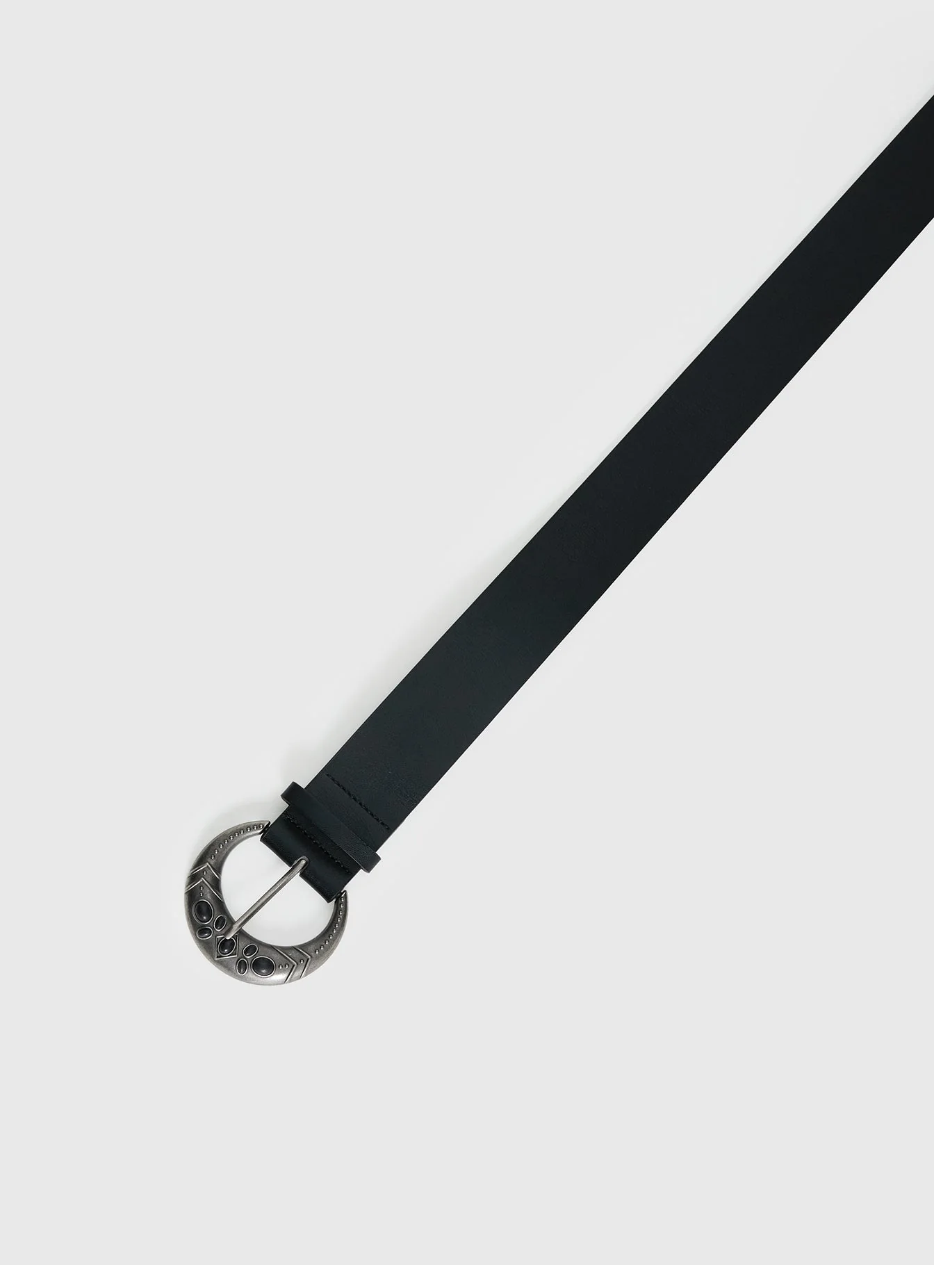 Emlynn Faux Leather Belt Black / Silver - Image 3