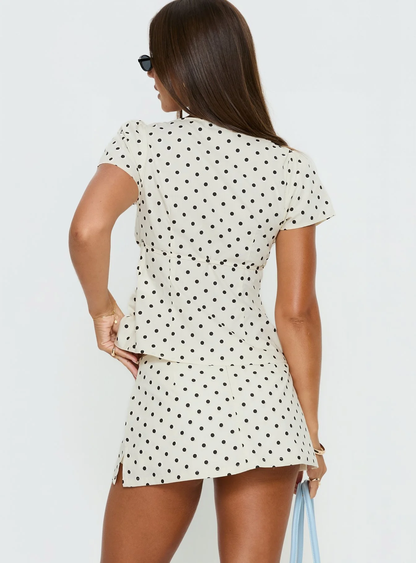 Emmilou Wrap Set White Polka - Image 5
