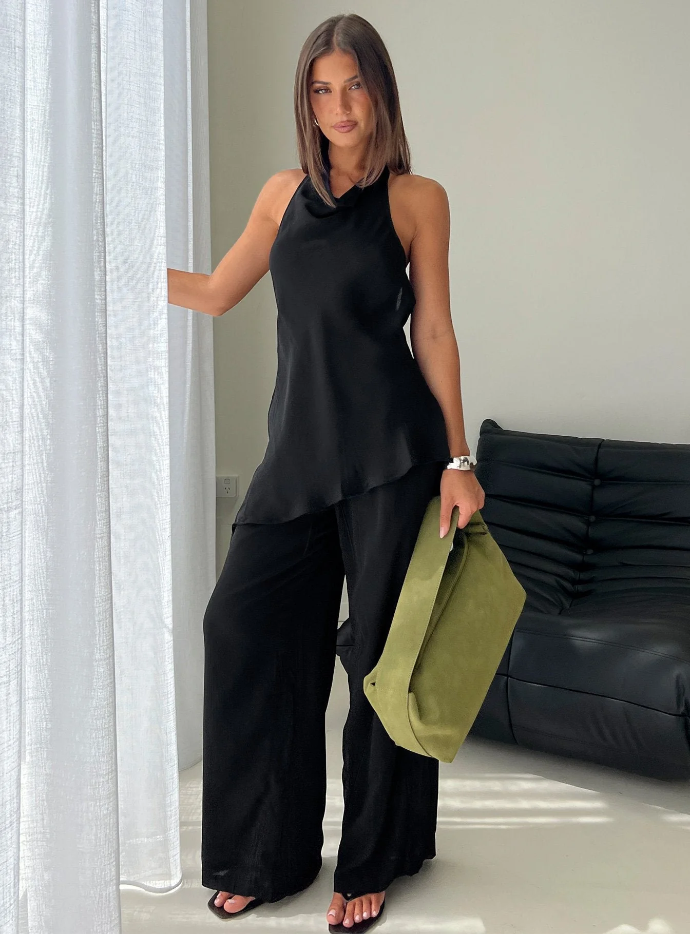 Emorisa Halter Longline Top Black - Image 8