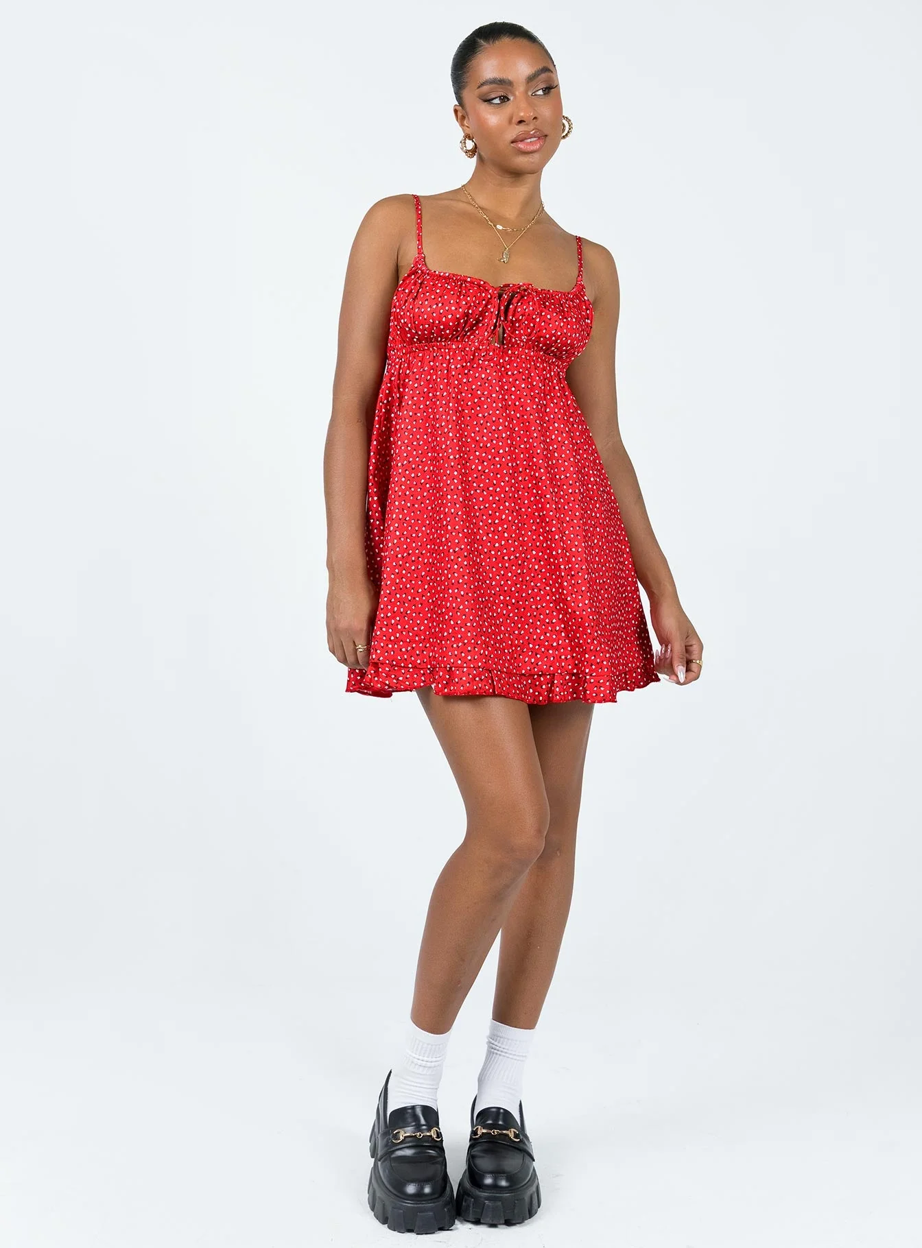 Empress Of Love Mini Dress Red - Image 3
