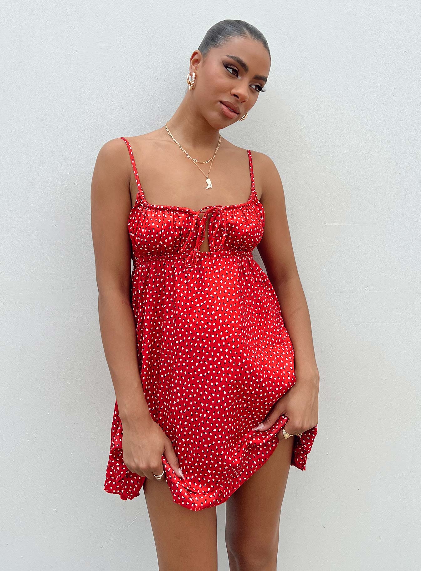 Empress Of Love Mini Dress Red - Image 6