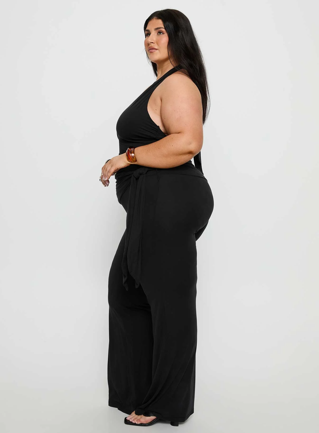 Enchantress Wide Leg Jumpsuit Black Curve - Image 4