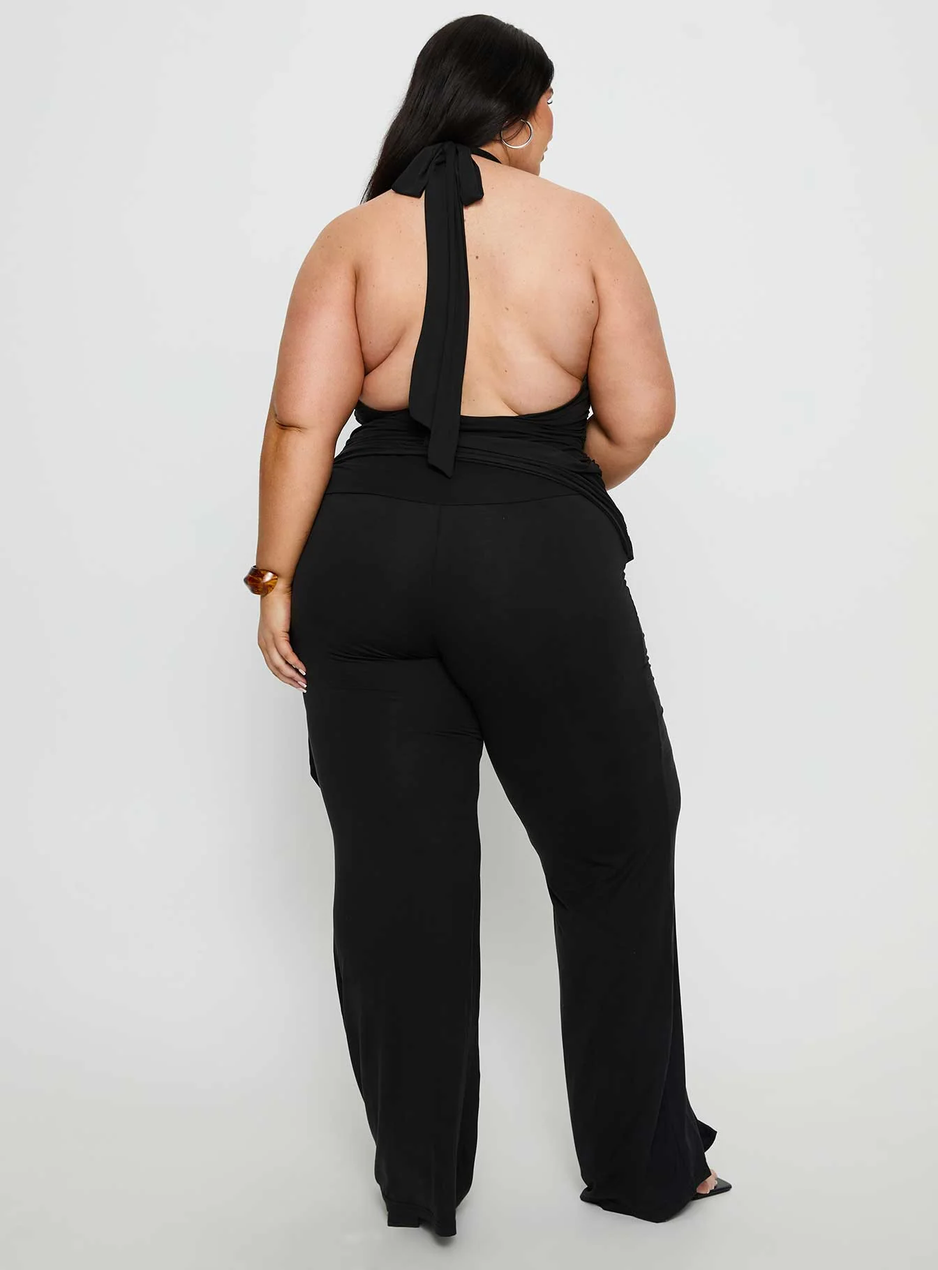 Enchantress Wide Leg Jumpsuit Black Curve - Image 5