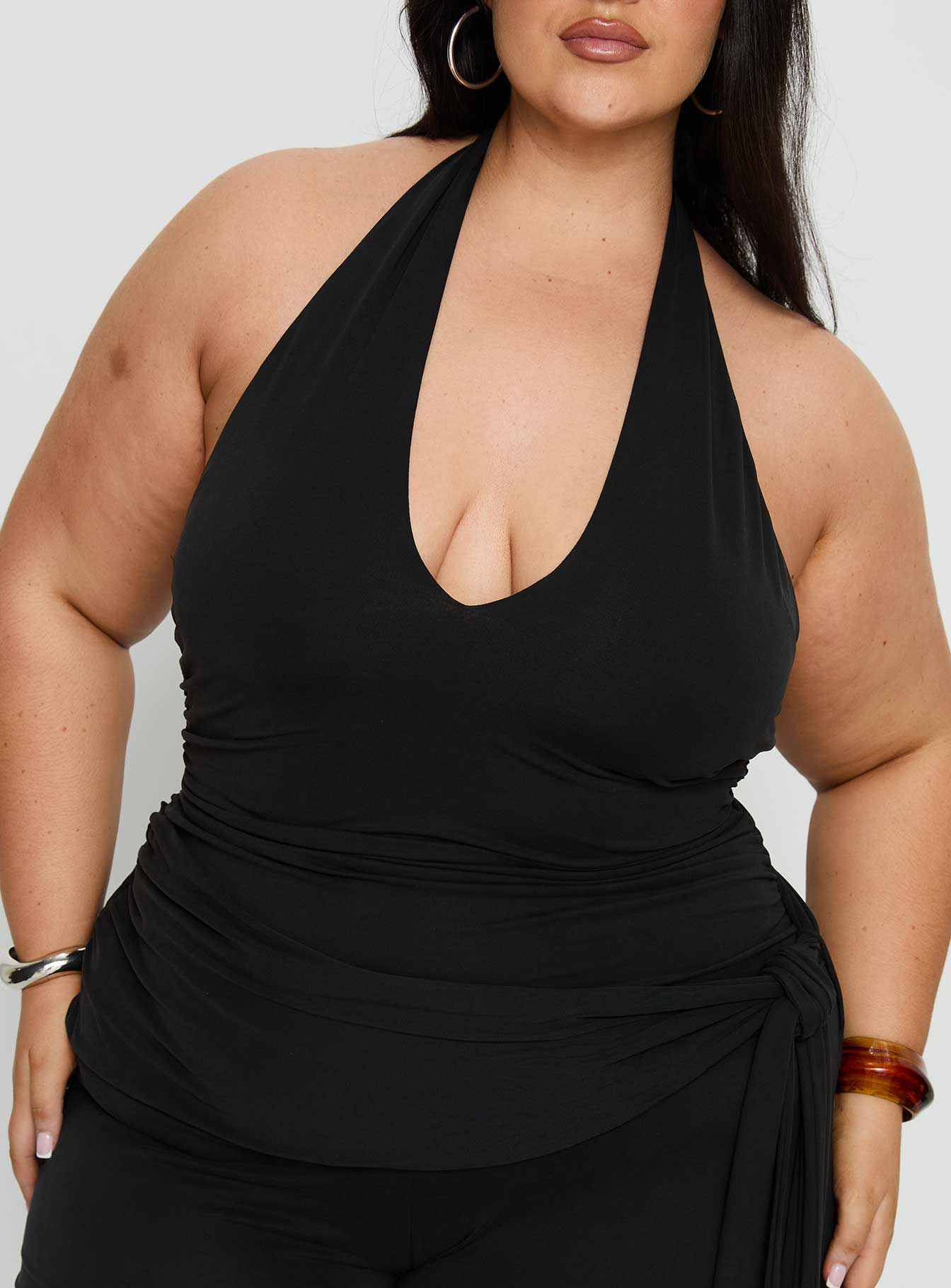 Enchantress Wide Leg Jumpsuit Black Curve - Image 6