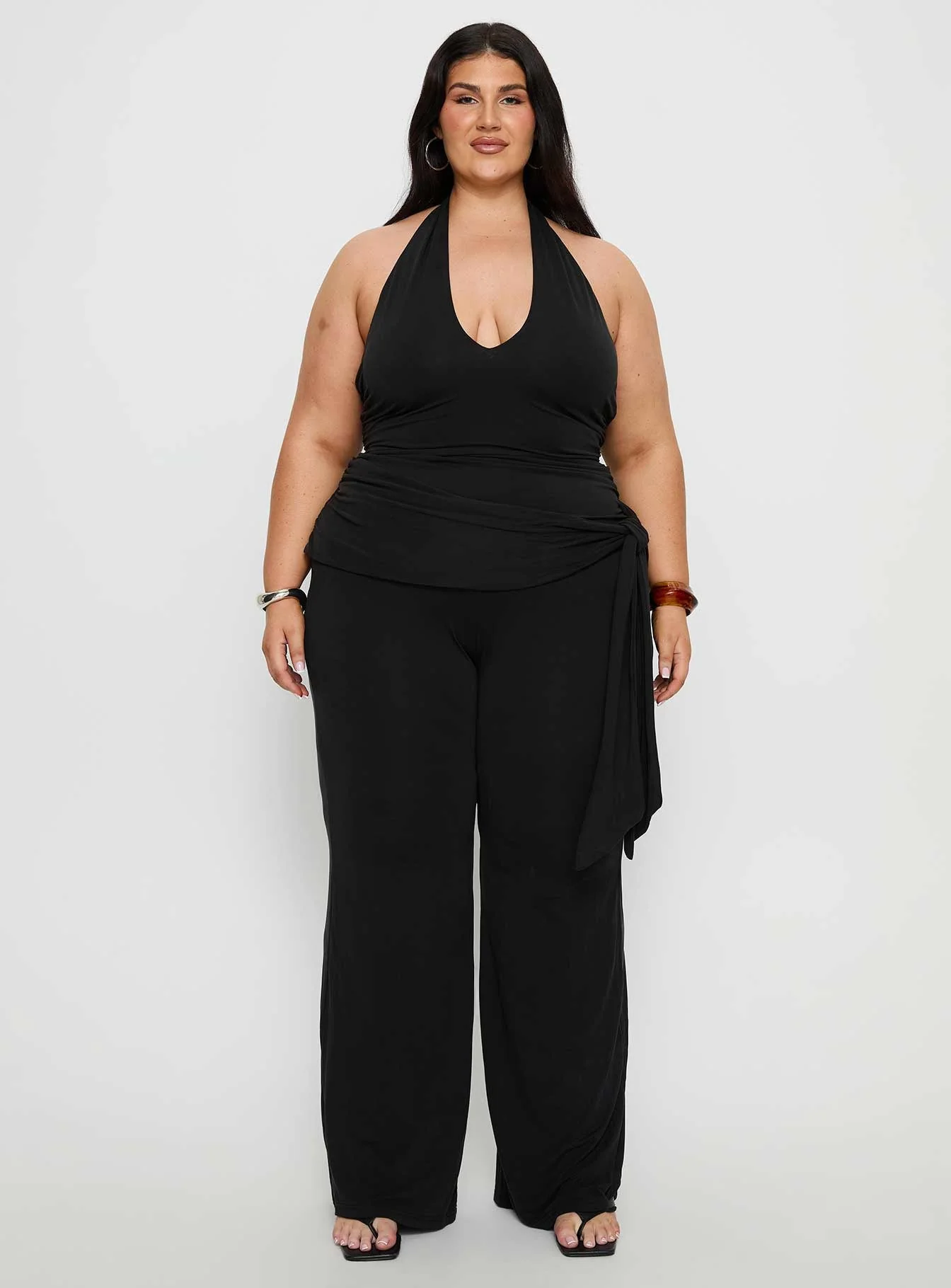 Enchantress Wide Leg Jumpsuit Black Curve - Image 7