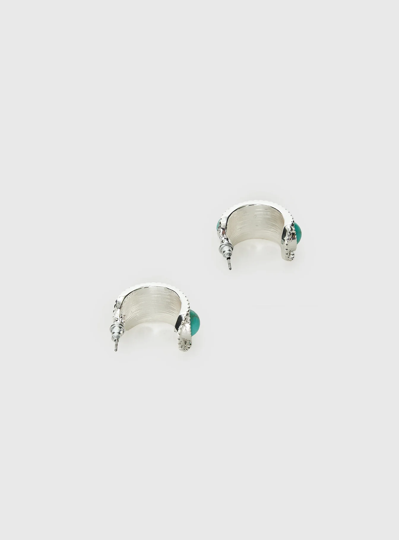 Endellion Hoop Earrings Silver / Turqouise - Image 4