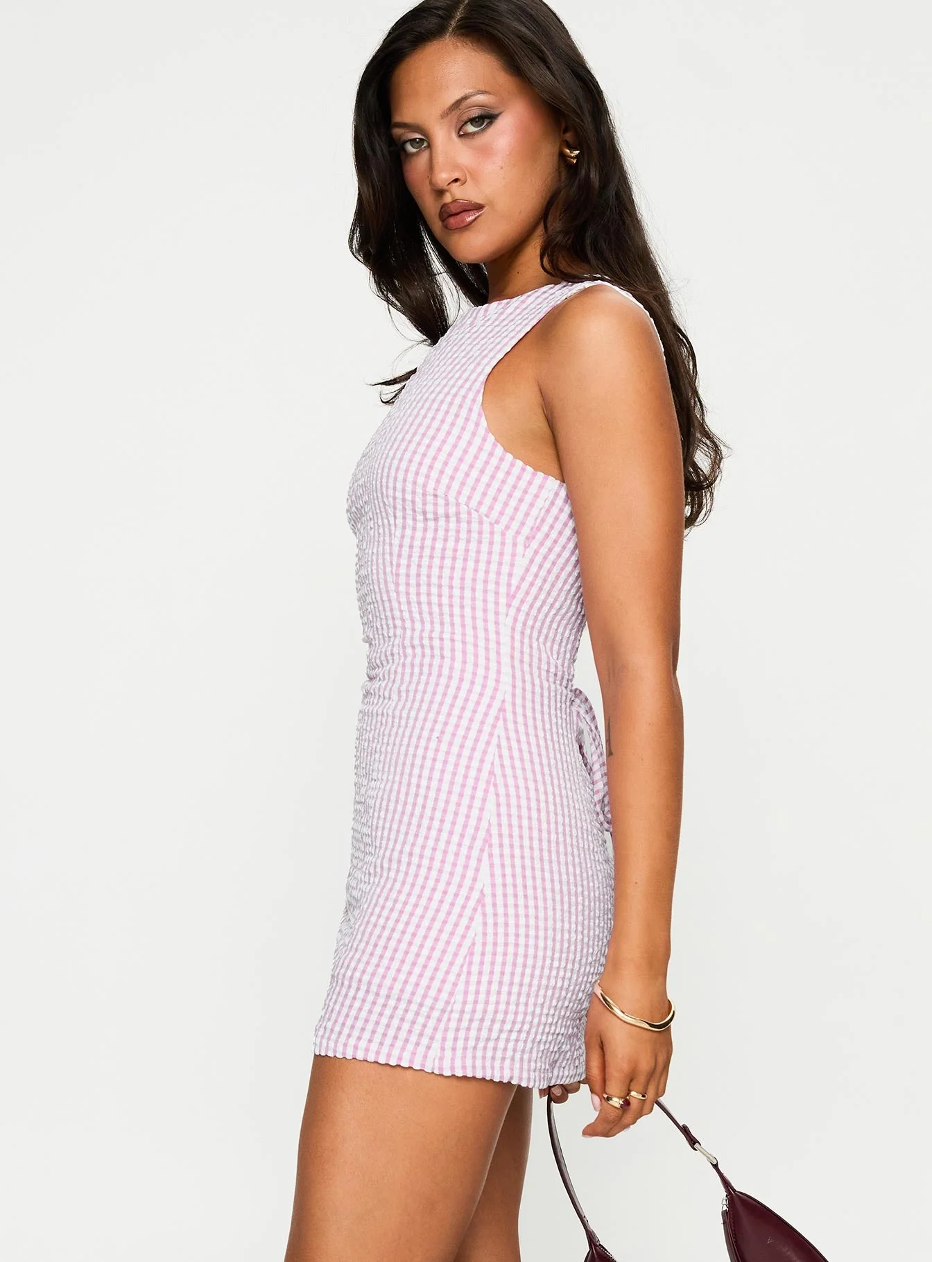 Yumiko Romper Pink Check - Image 4
