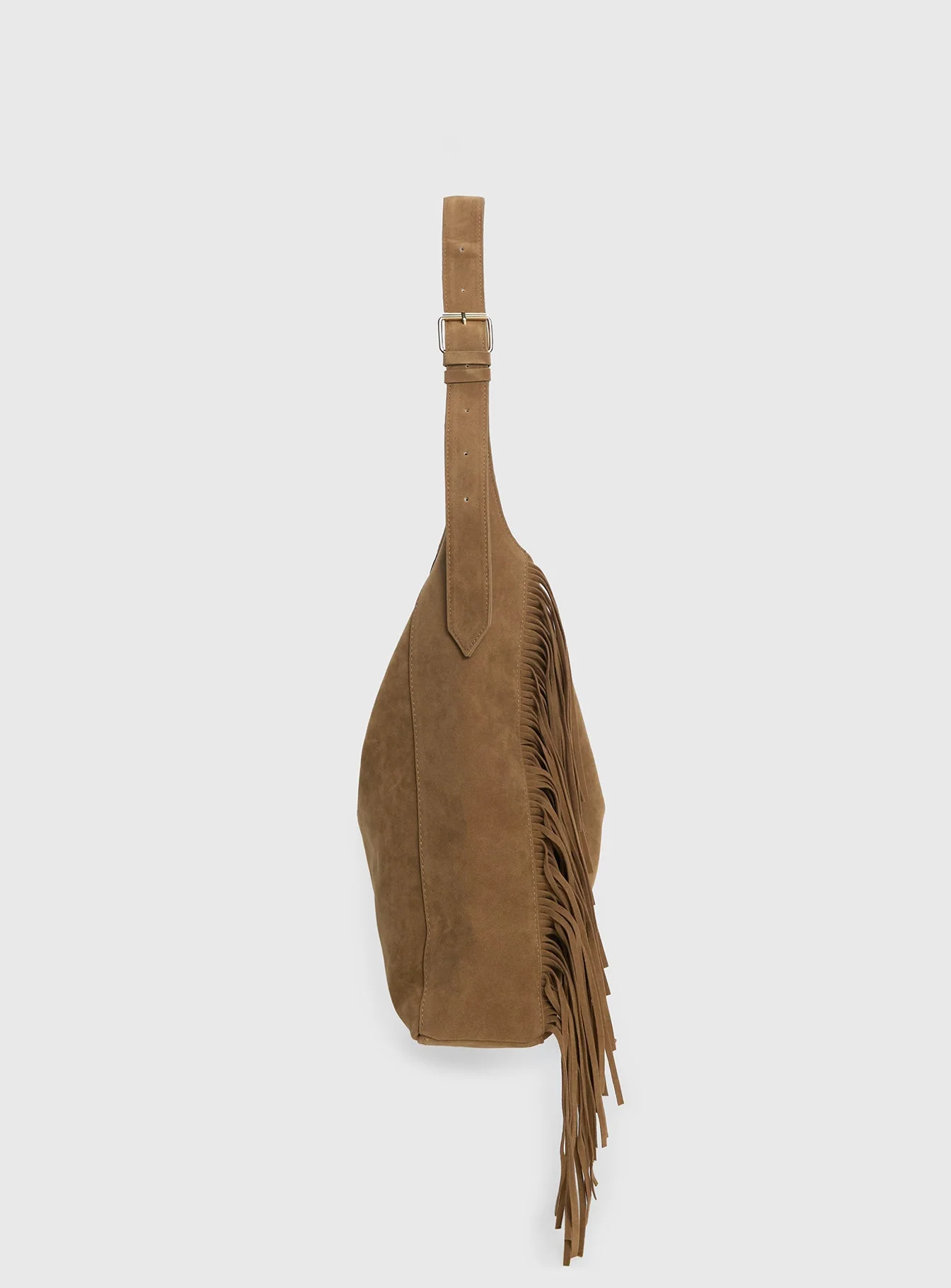 Endless Nights Tassel Faux Suede Shoulder Bag Brown - Image 5
