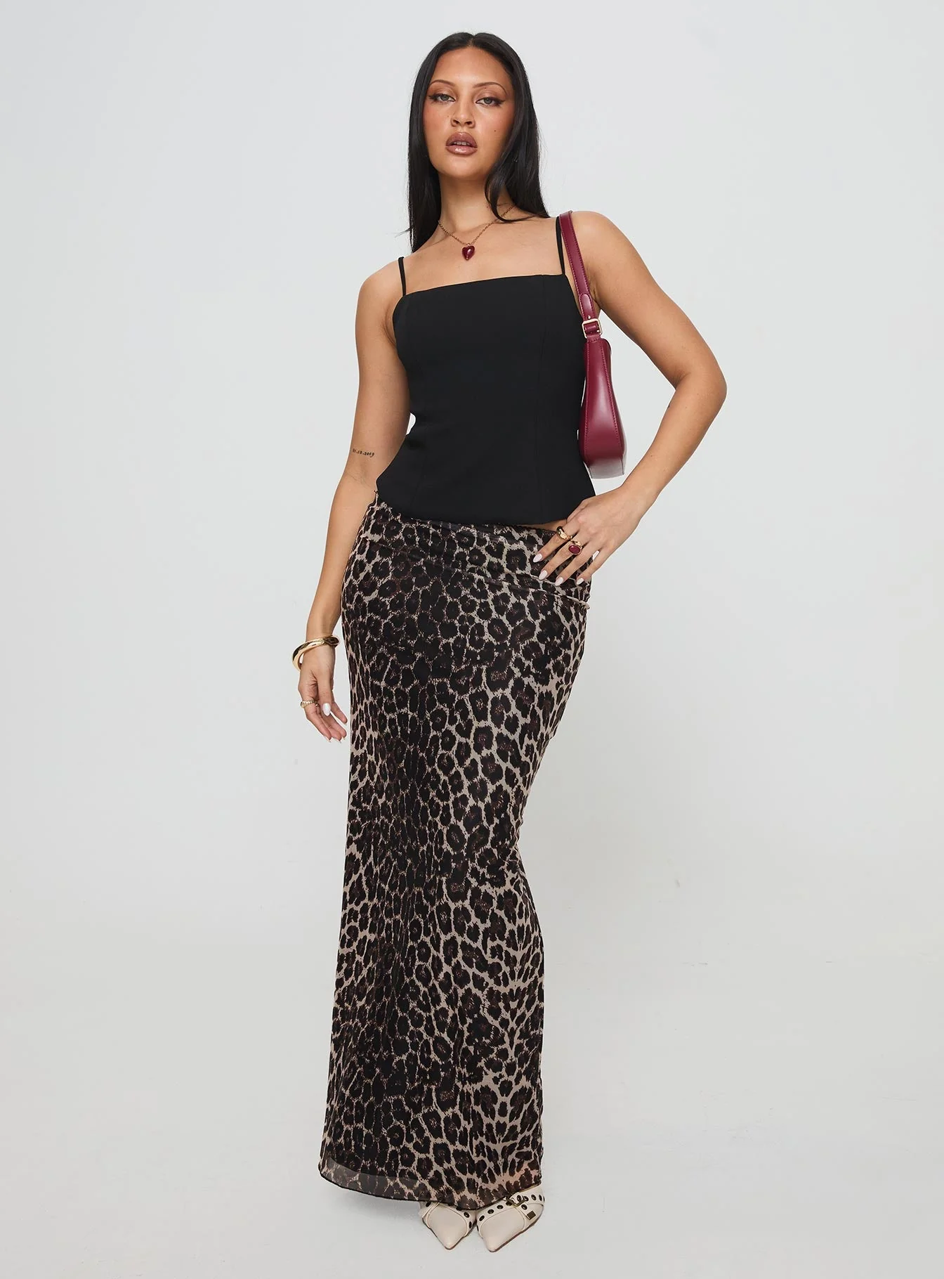 Ergo Maxi Skirt Leopard Tall - Image 2