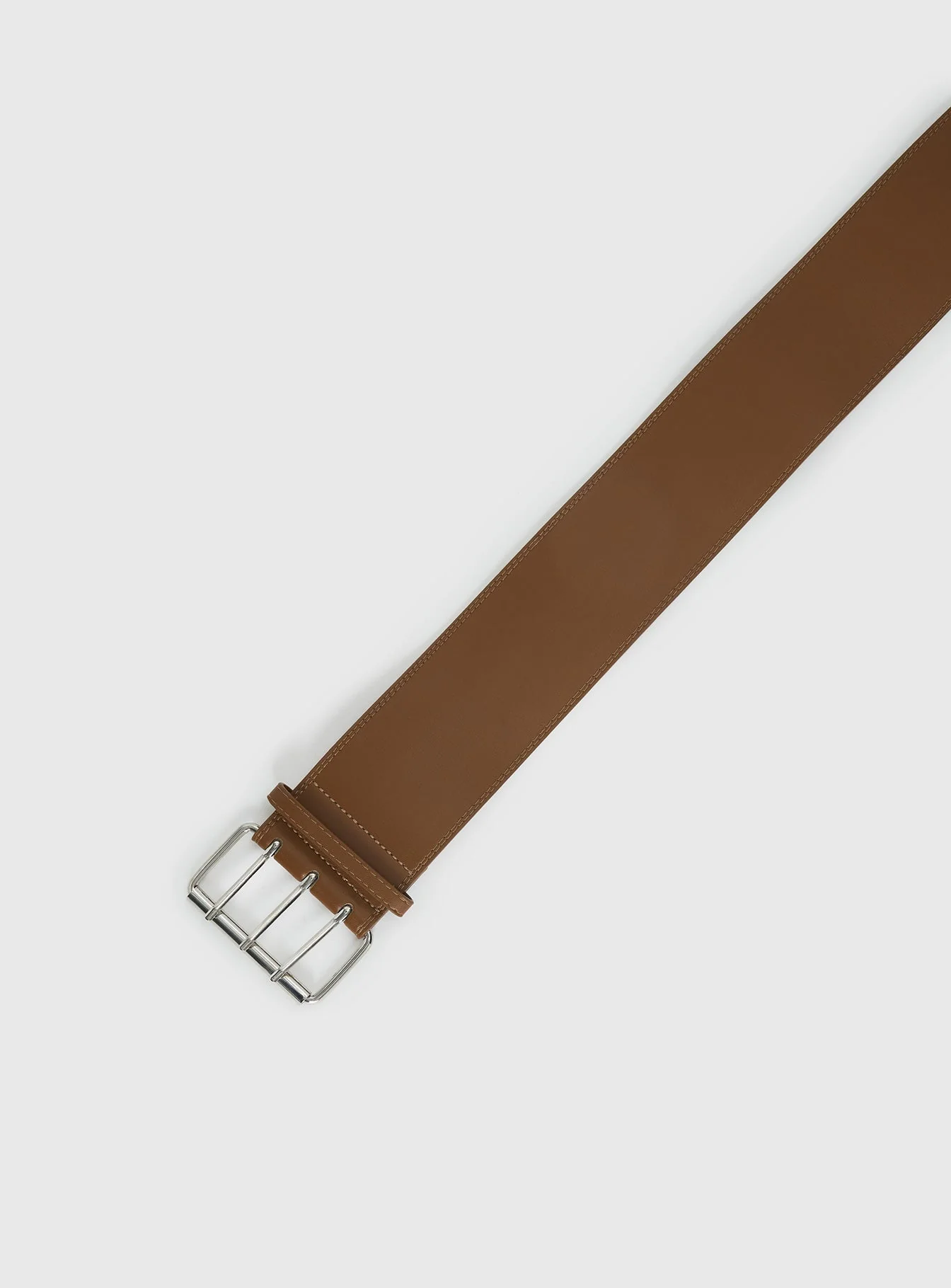 Essences Faux Leather Belt Brown - Image 3