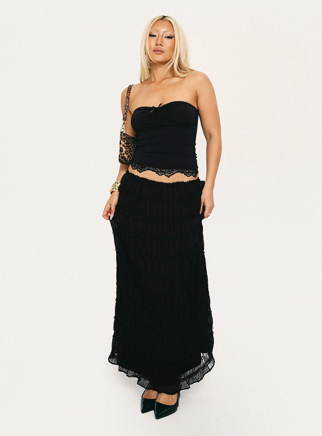 Estefania Maxi Skirt Black - Image 9