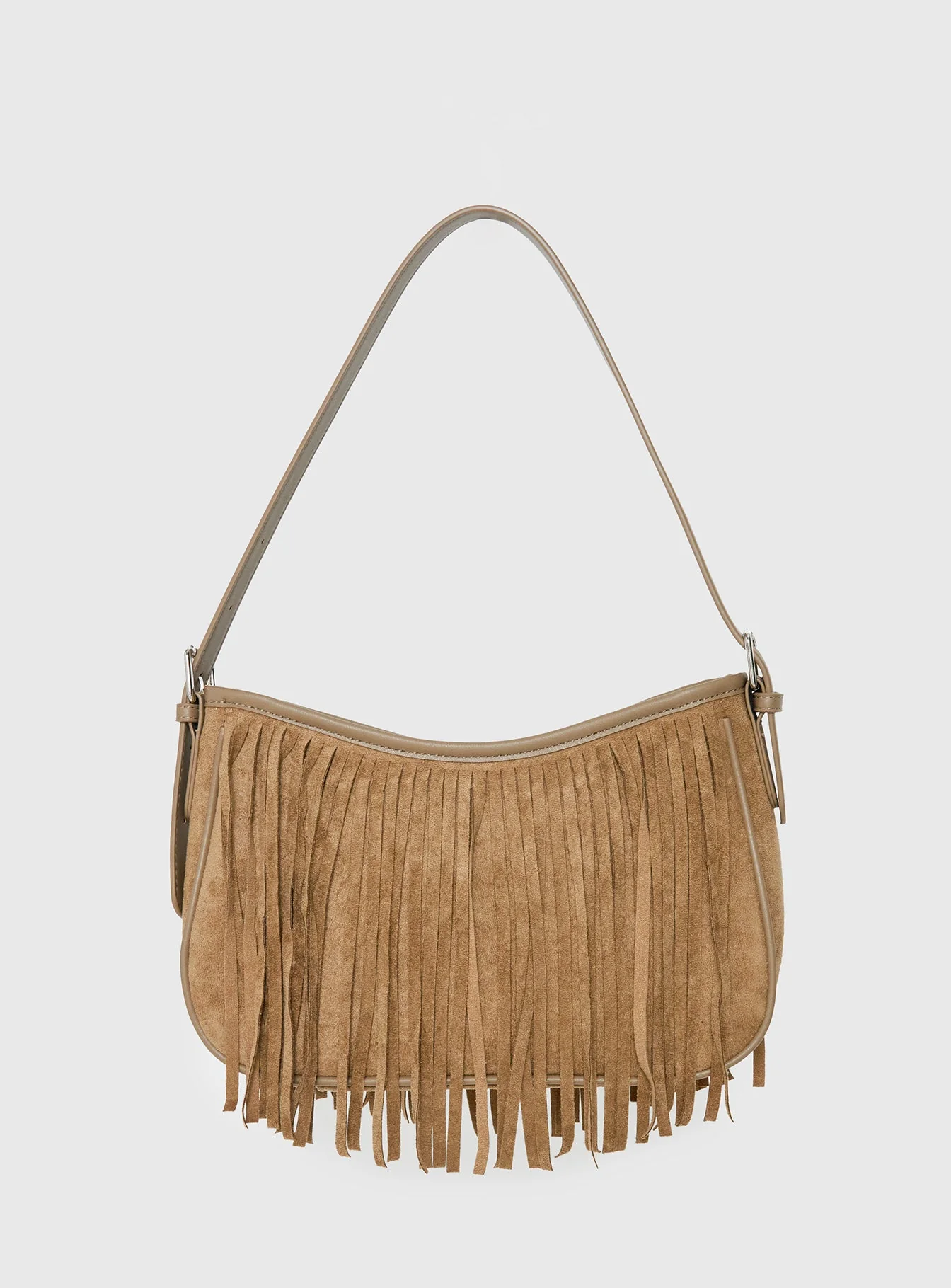Estie Tassel Shoulder Bag Taupe - Image 2