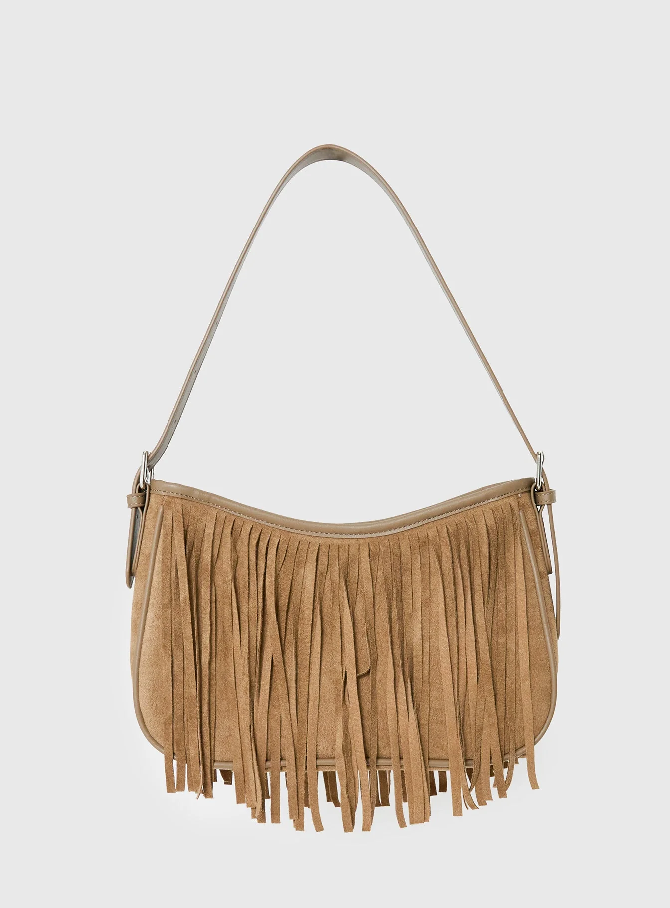 Estie Tassel Shoulder Bag Taupe - Image 4