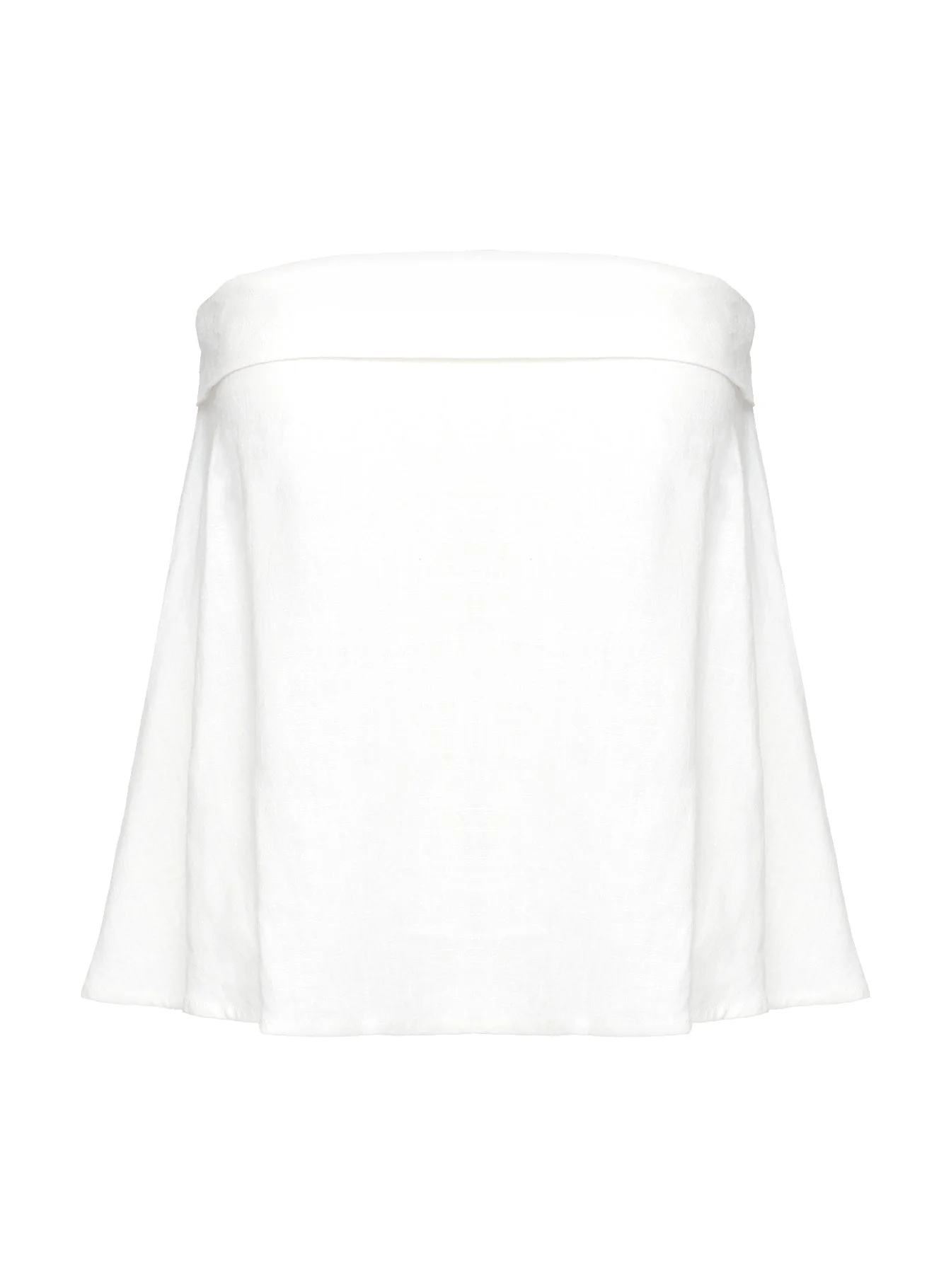 Ethel Strapless Linen Top White - Image 6