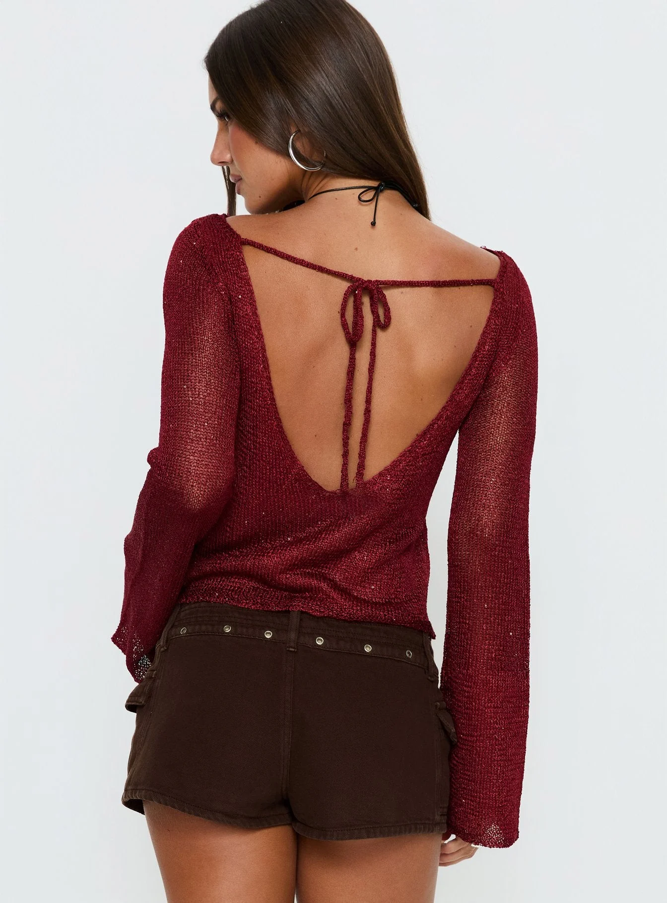 Evanne Long Sleeve Knit Top Red - Image 5