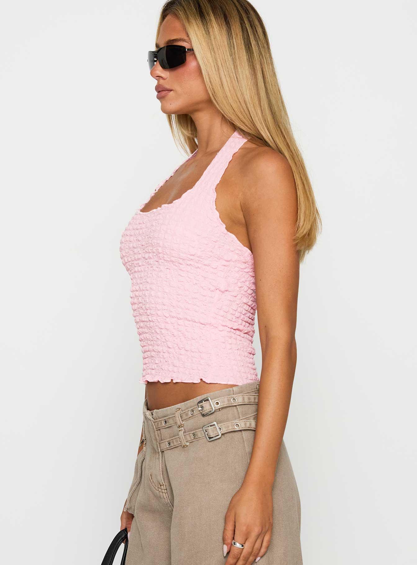 Eventually Textured Top Pink - Image 4
