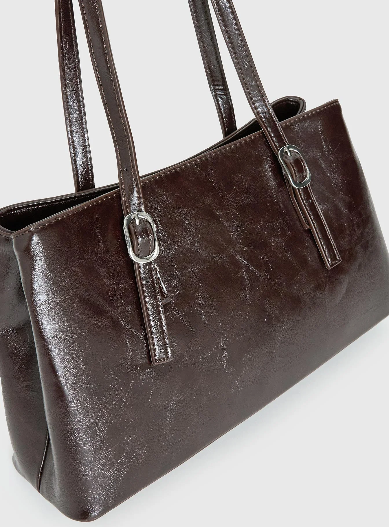 Evrae Shoulder Bag Washed Brown - Image 5