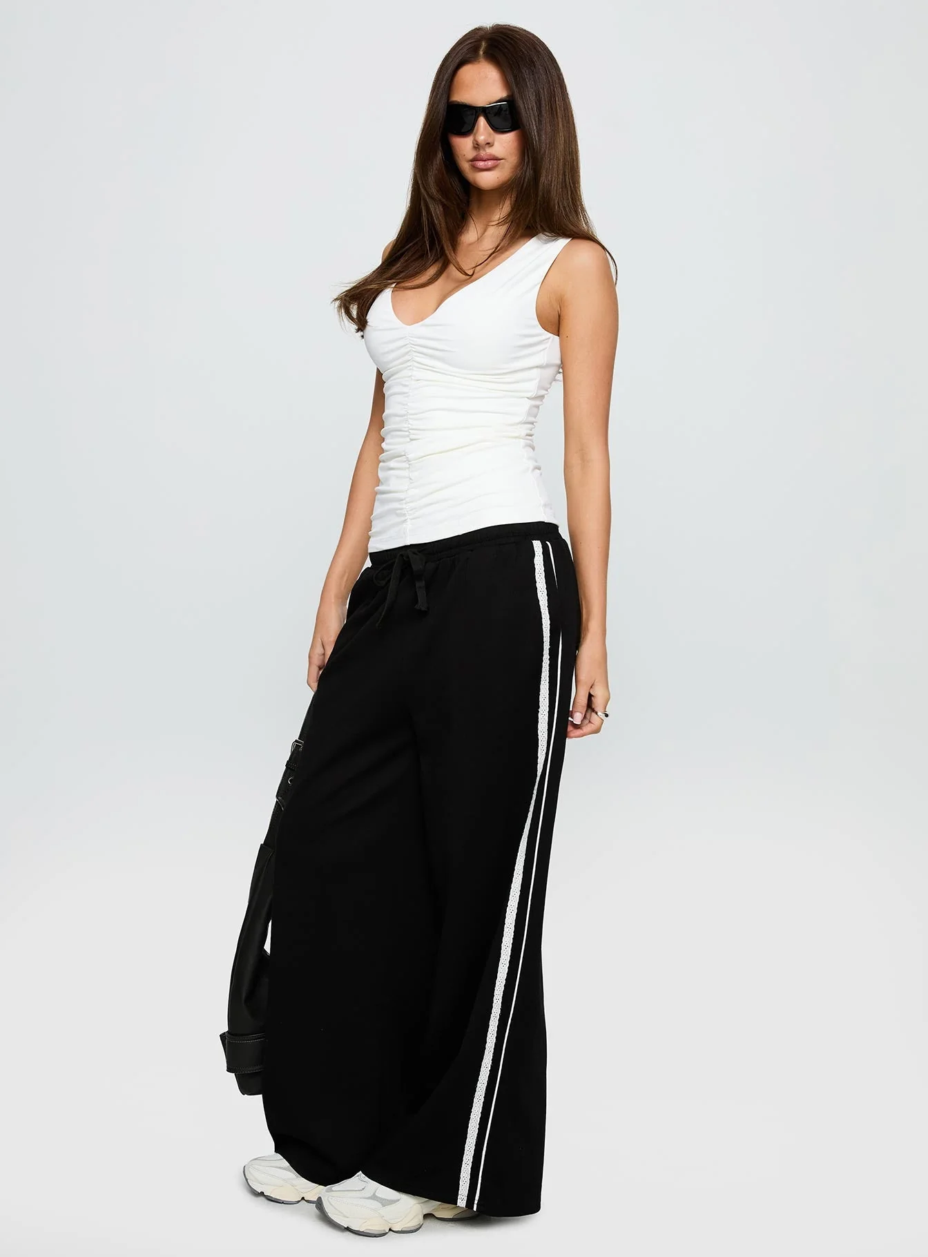 Expedition Wide Leg Track Pants Black - Image 4