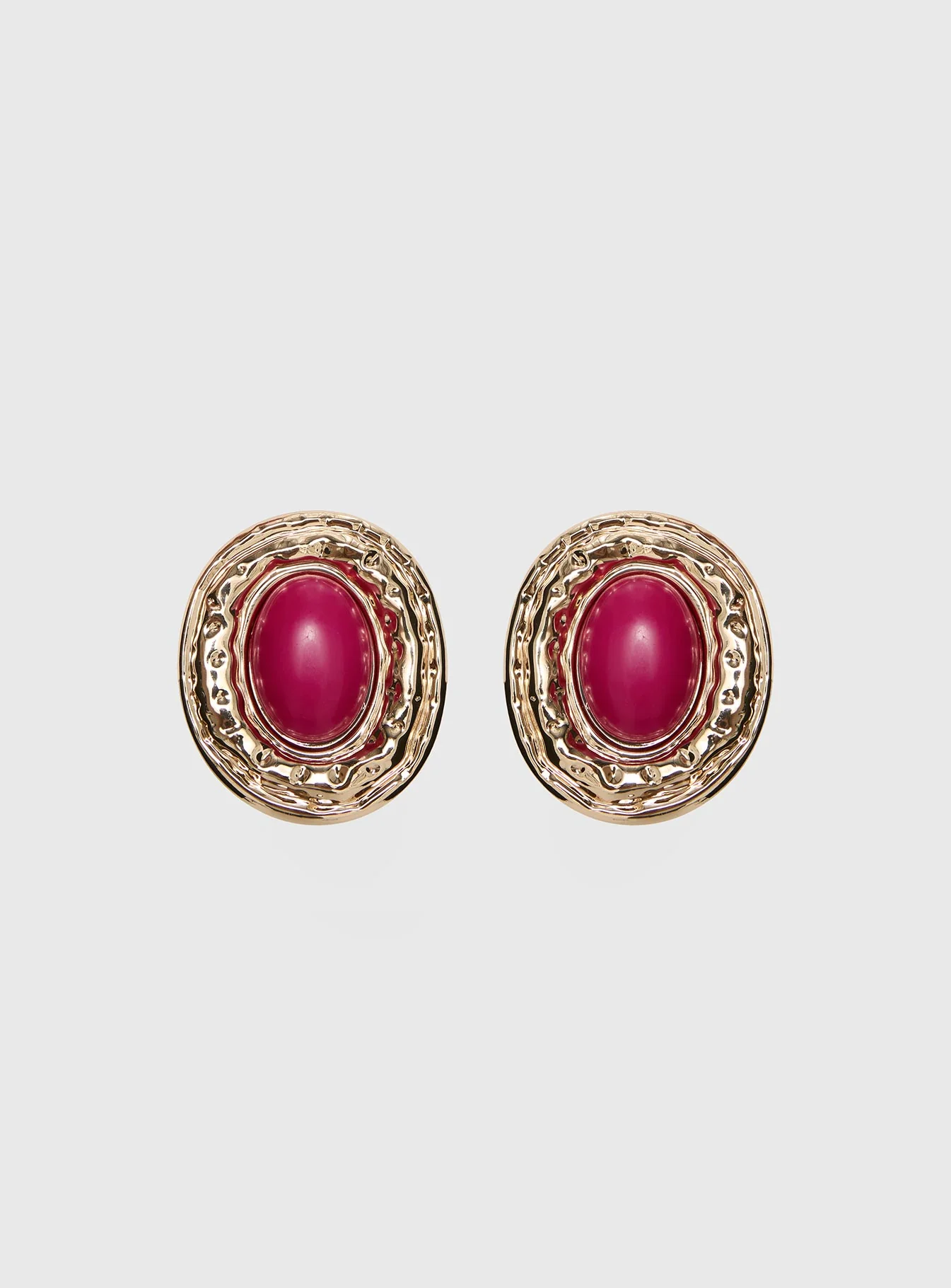 Fabiana Statement Stud Earrings Gold - Image 2