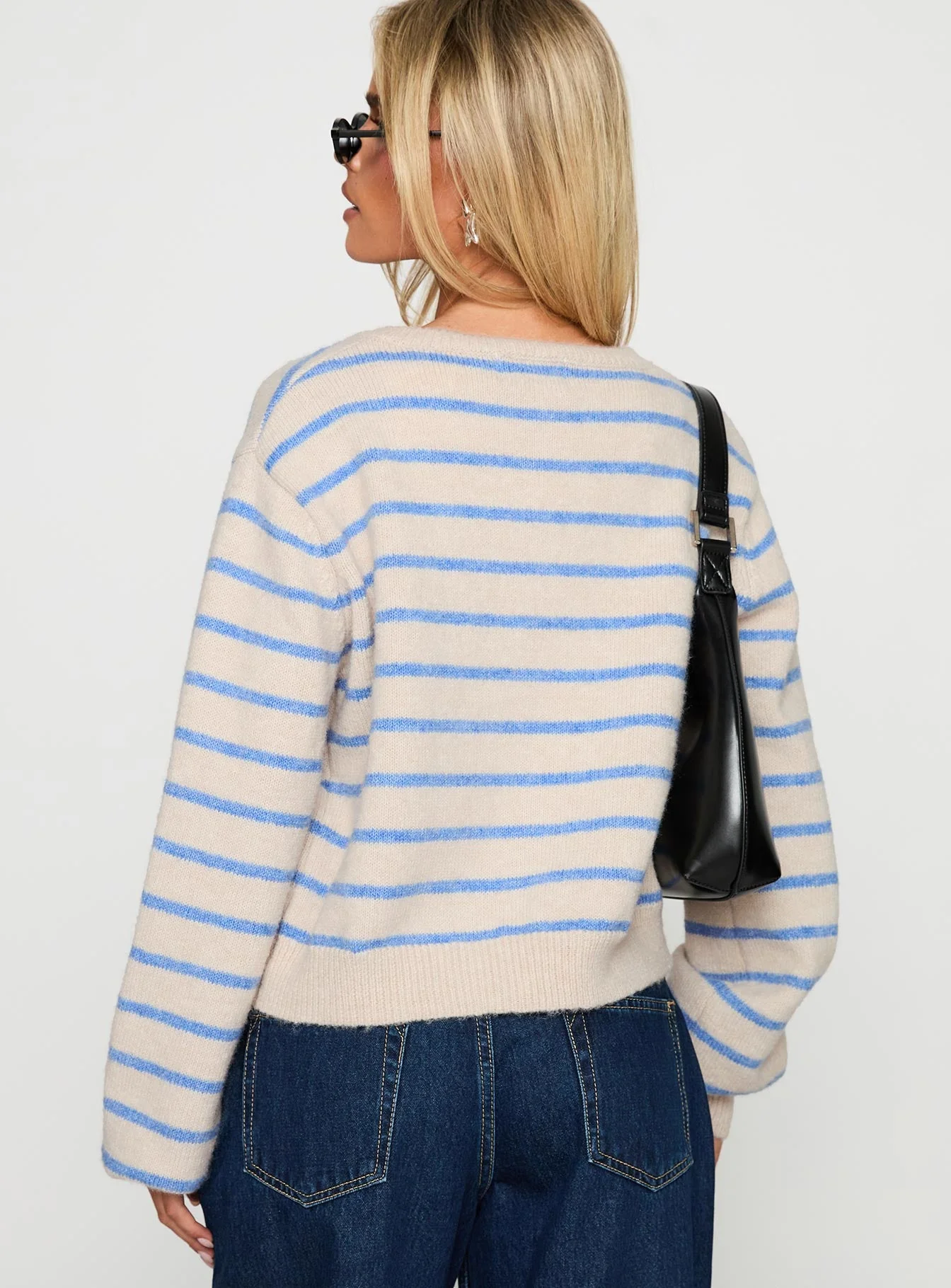 Faelyn Button Up Cardigan Multi Stripe - Image 4