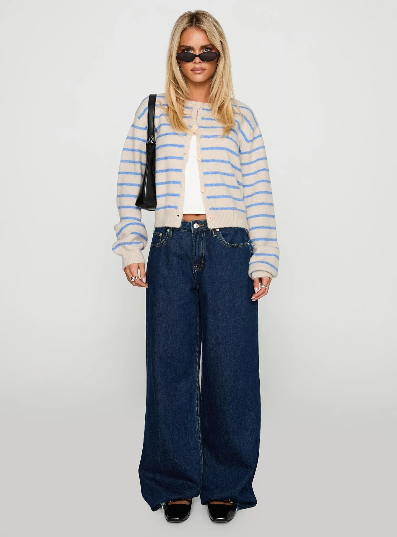 Faelyn Button Up Cardigan Multi Stripe - Image 6