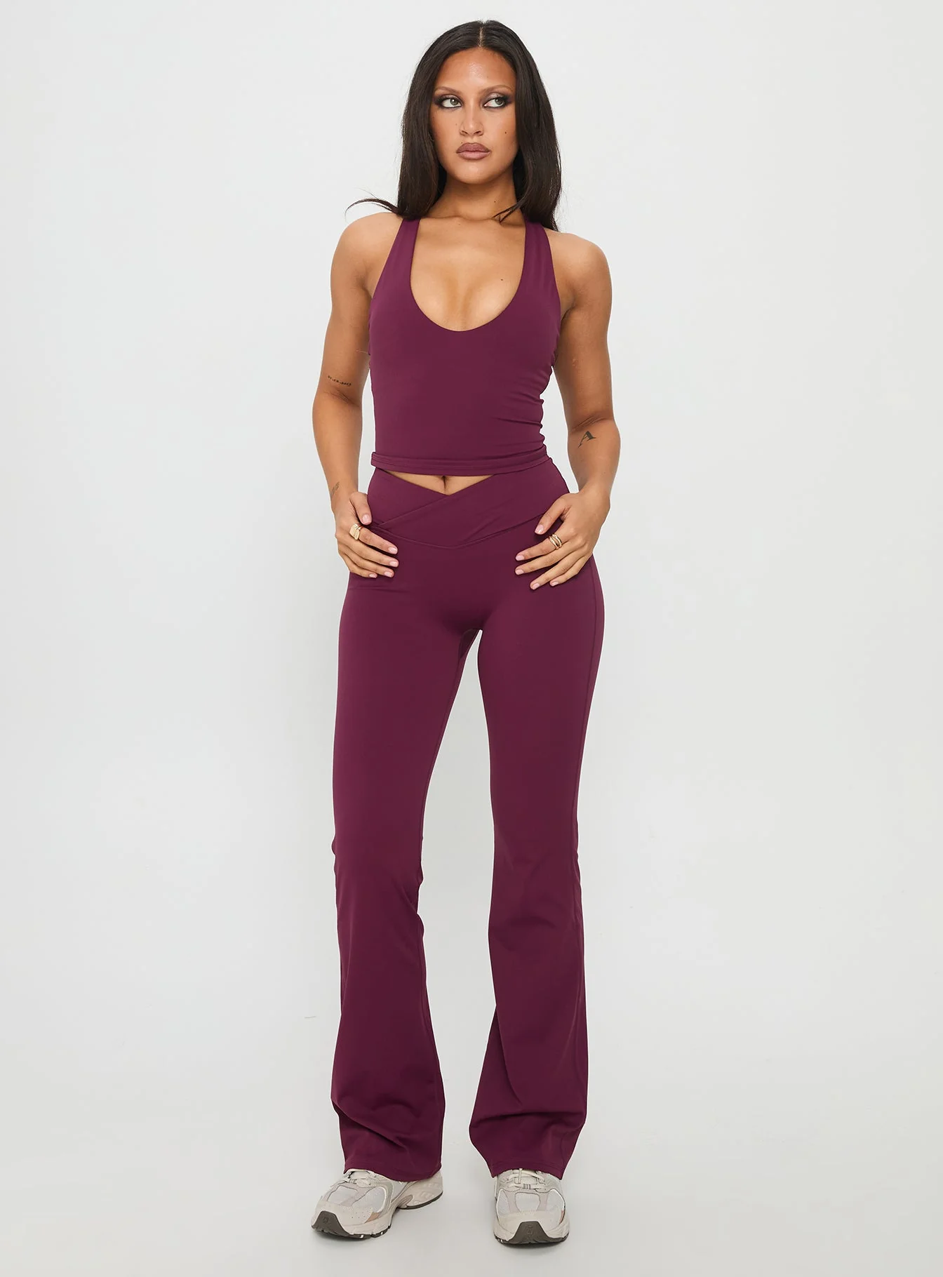 Fast Track Longline Active Tank Top Plum - Image 3