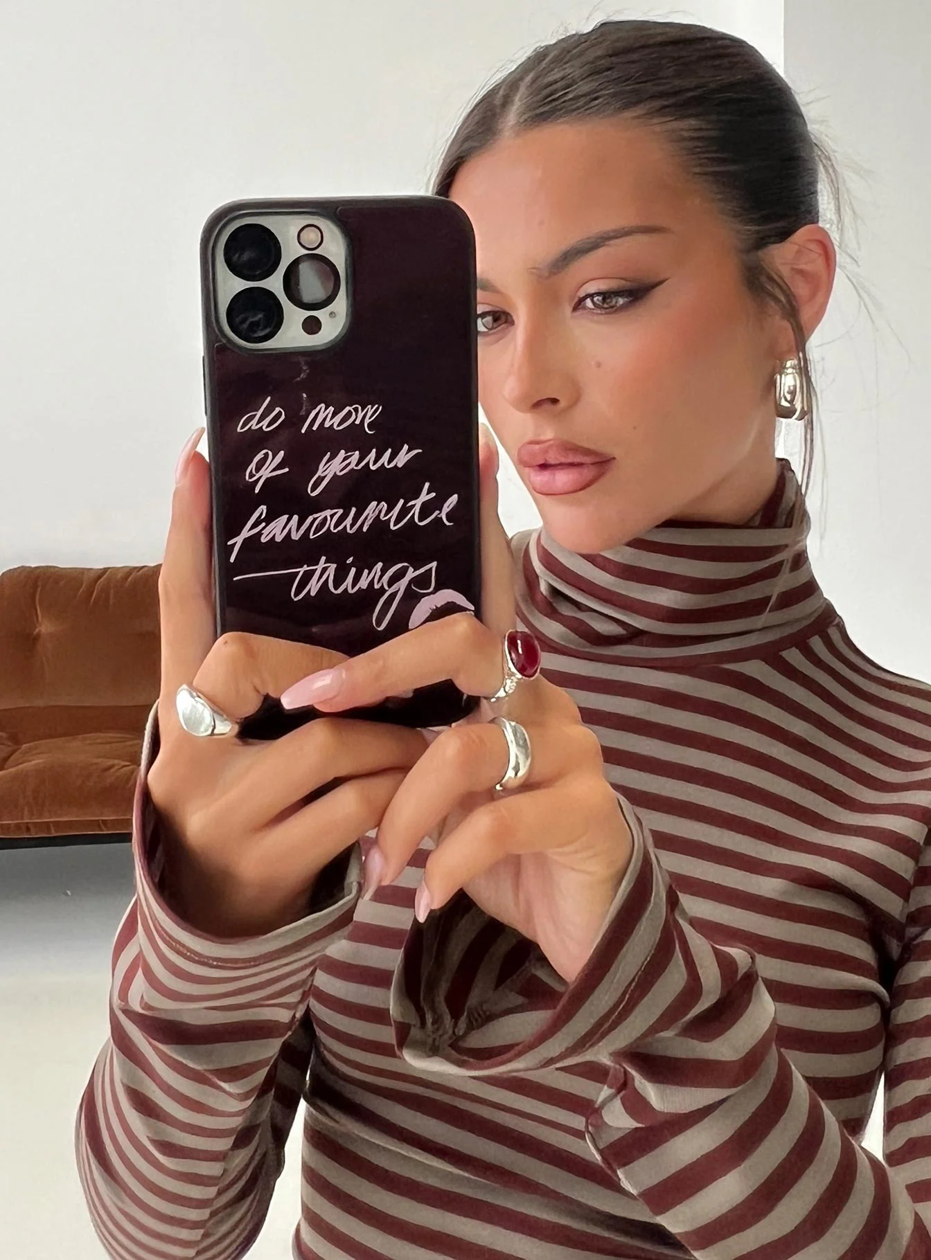Favourite Things iPhone Case Burgundy - Image 3