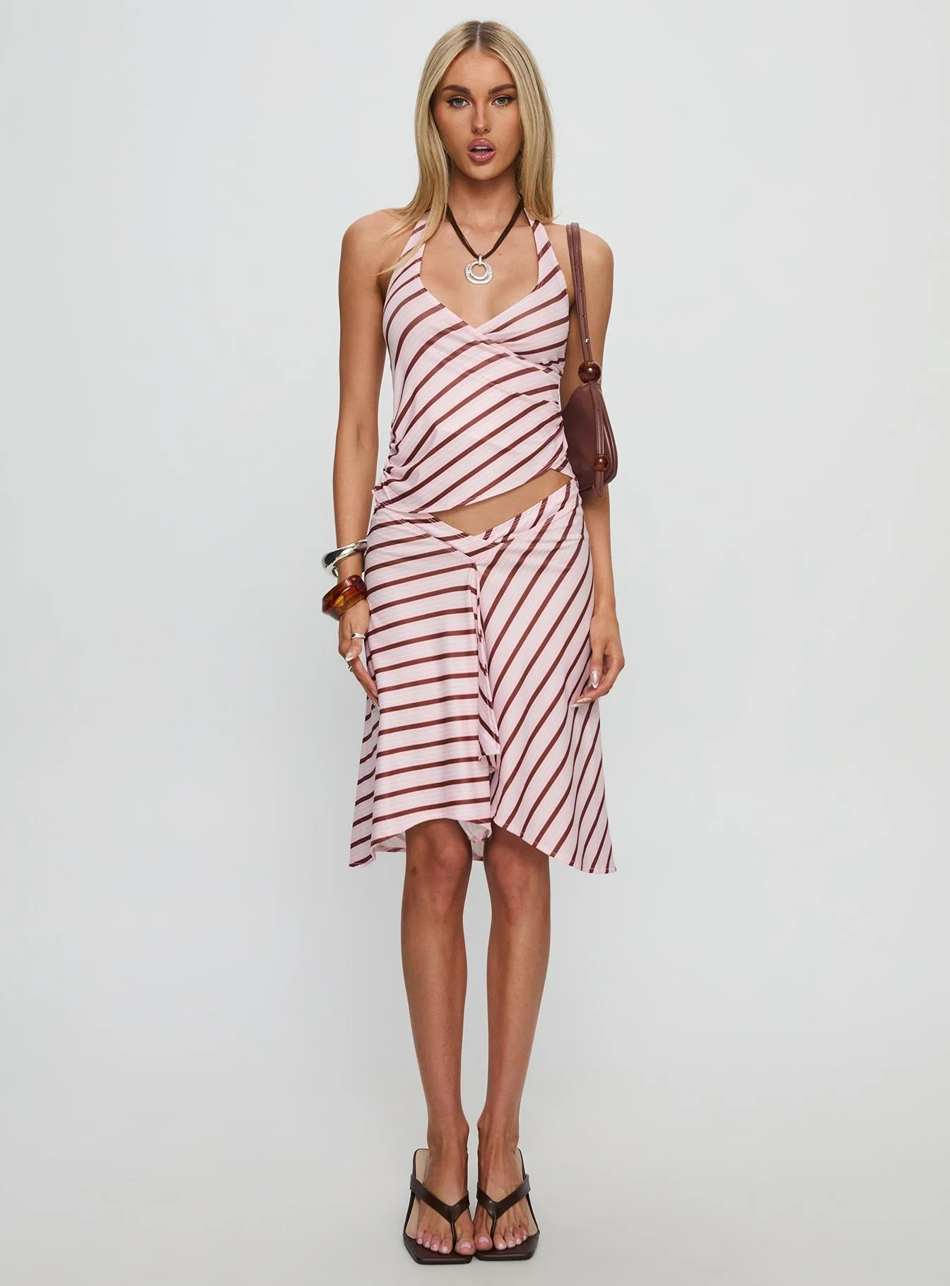 Fayez Top Diagonal Pink Stripe - Image 7