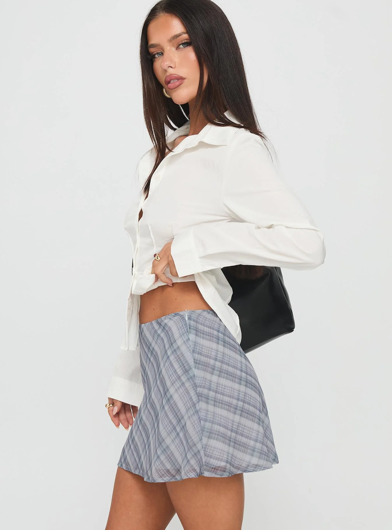Feed The Soul Mini Skirt Grey Multi - Image 4