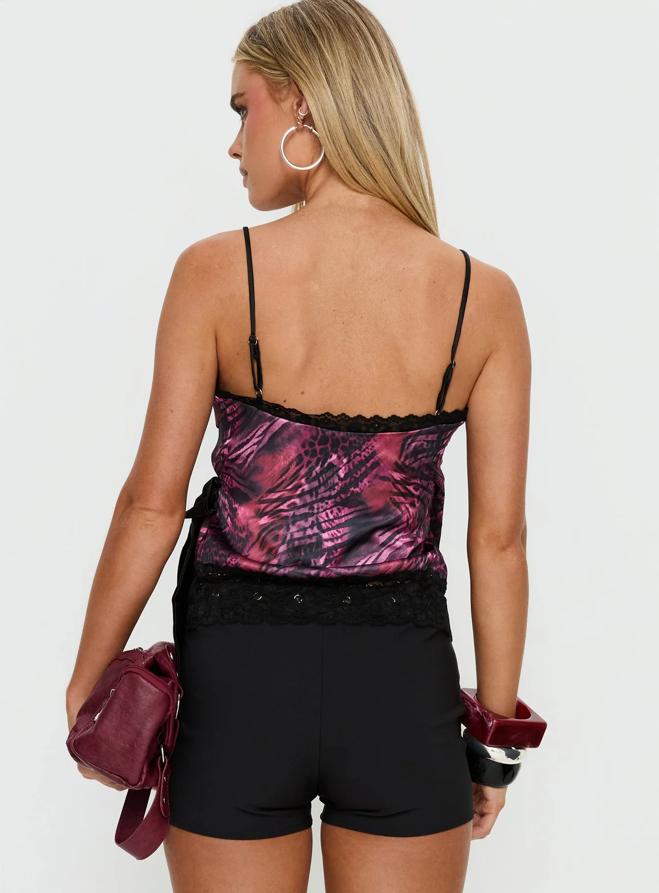 Felecia Lace Wrap Top Pink Multi - Image 5