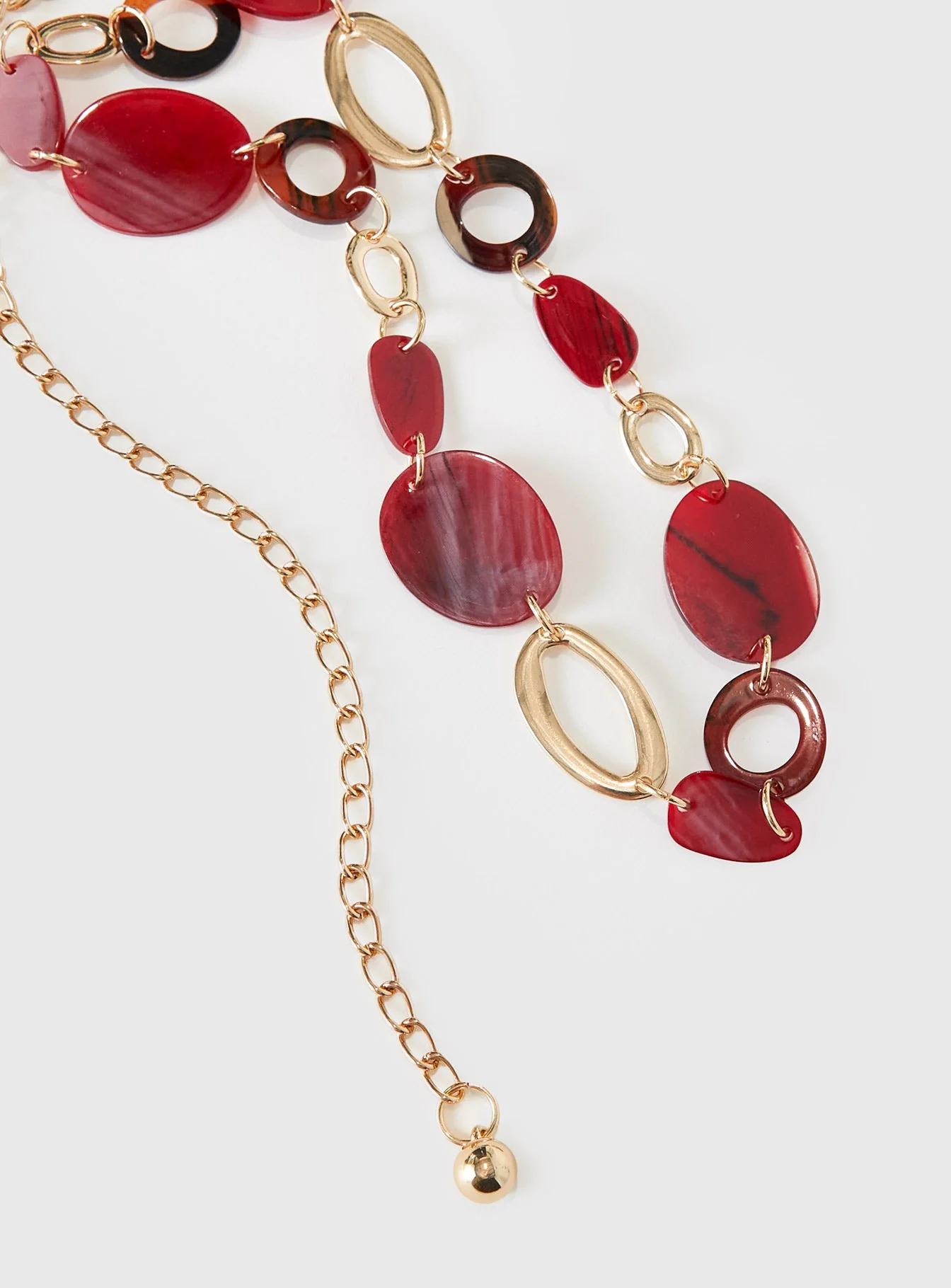Felon Beaded Chain Belt Gold / Red - Image 3