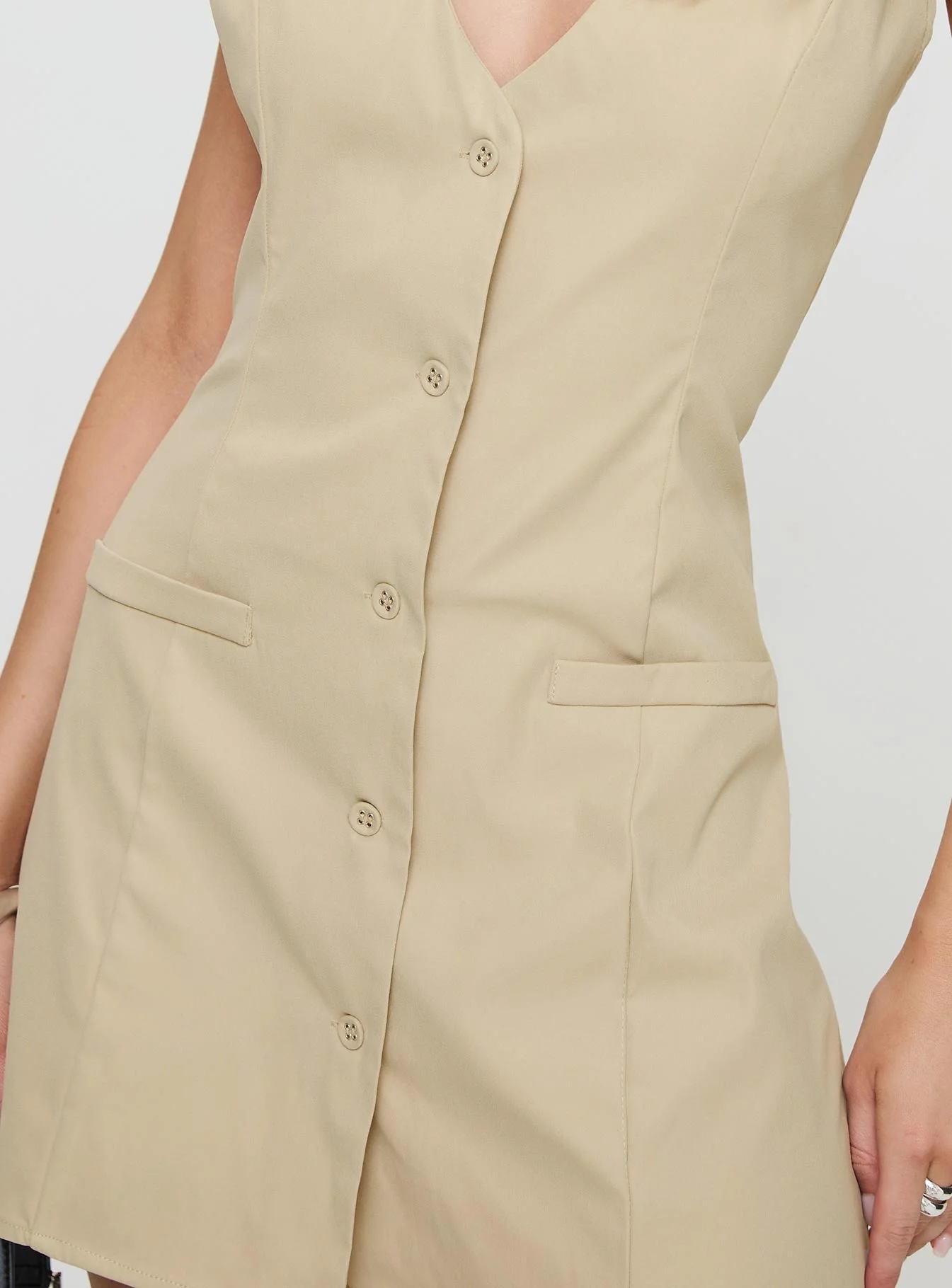 Fenny Mini Dress Beige - Image 6