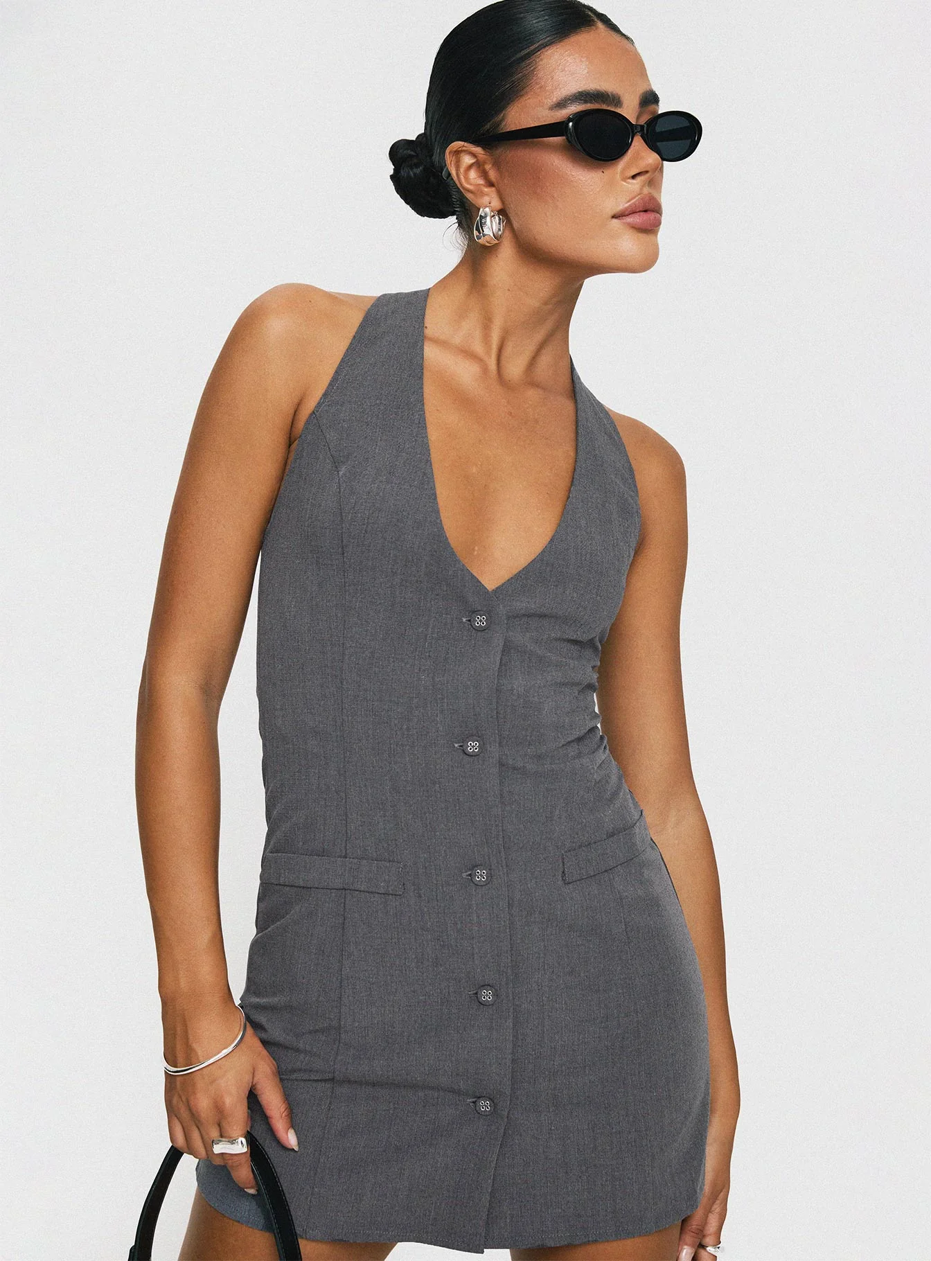 Fenny Mini Dress Grey - Image 8